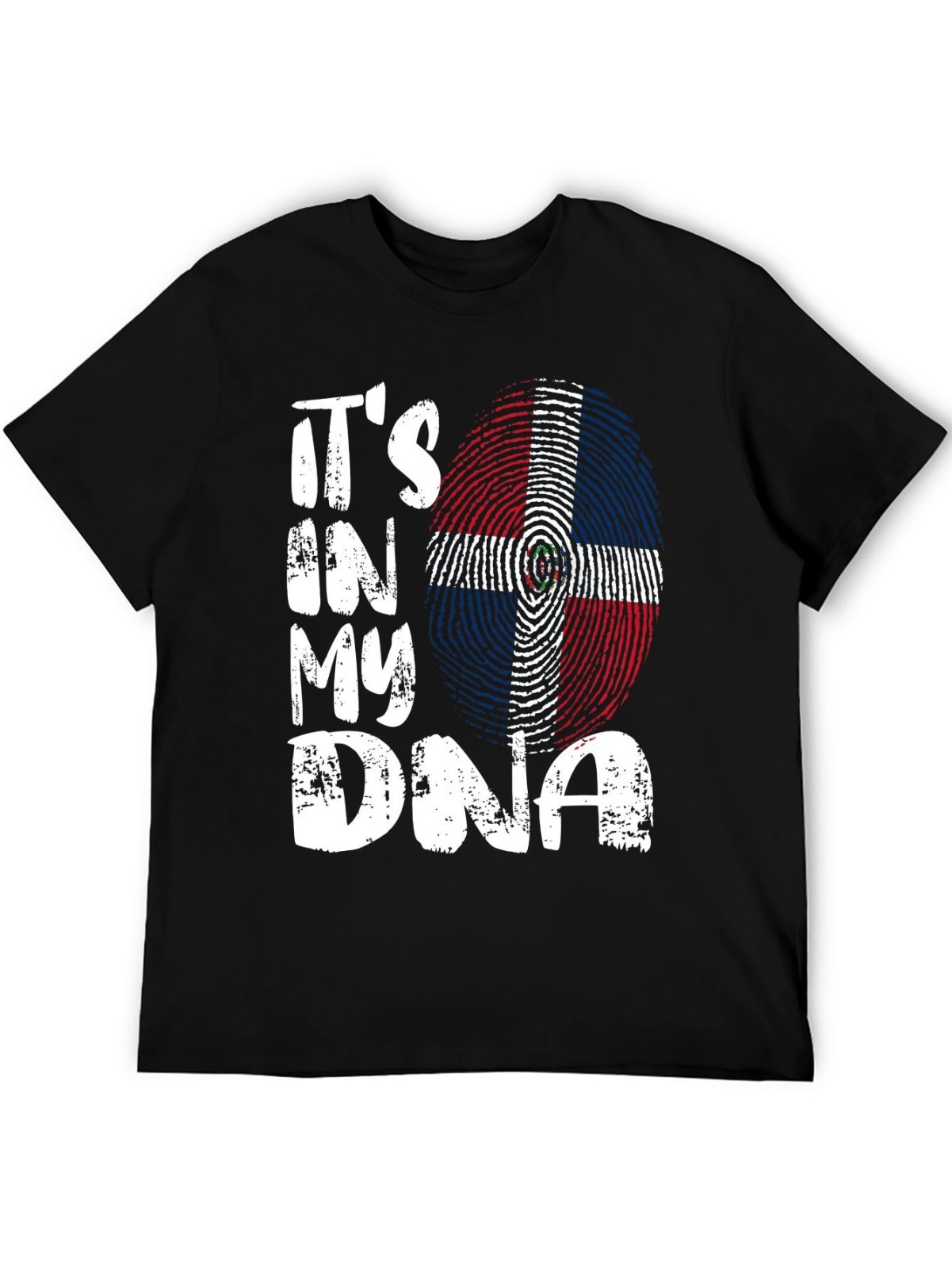 Dominican Republic Pride Black T-Shirt It’s In My DNA Flag Graphic Unisex Tee
