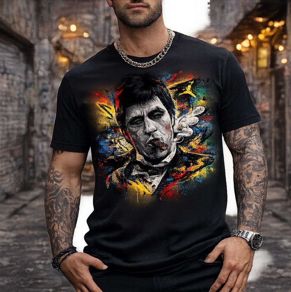 Scareface Graphic Sneaker Tee Shirt to Match Jordan 7 Miro Olympic Big Tall Tee