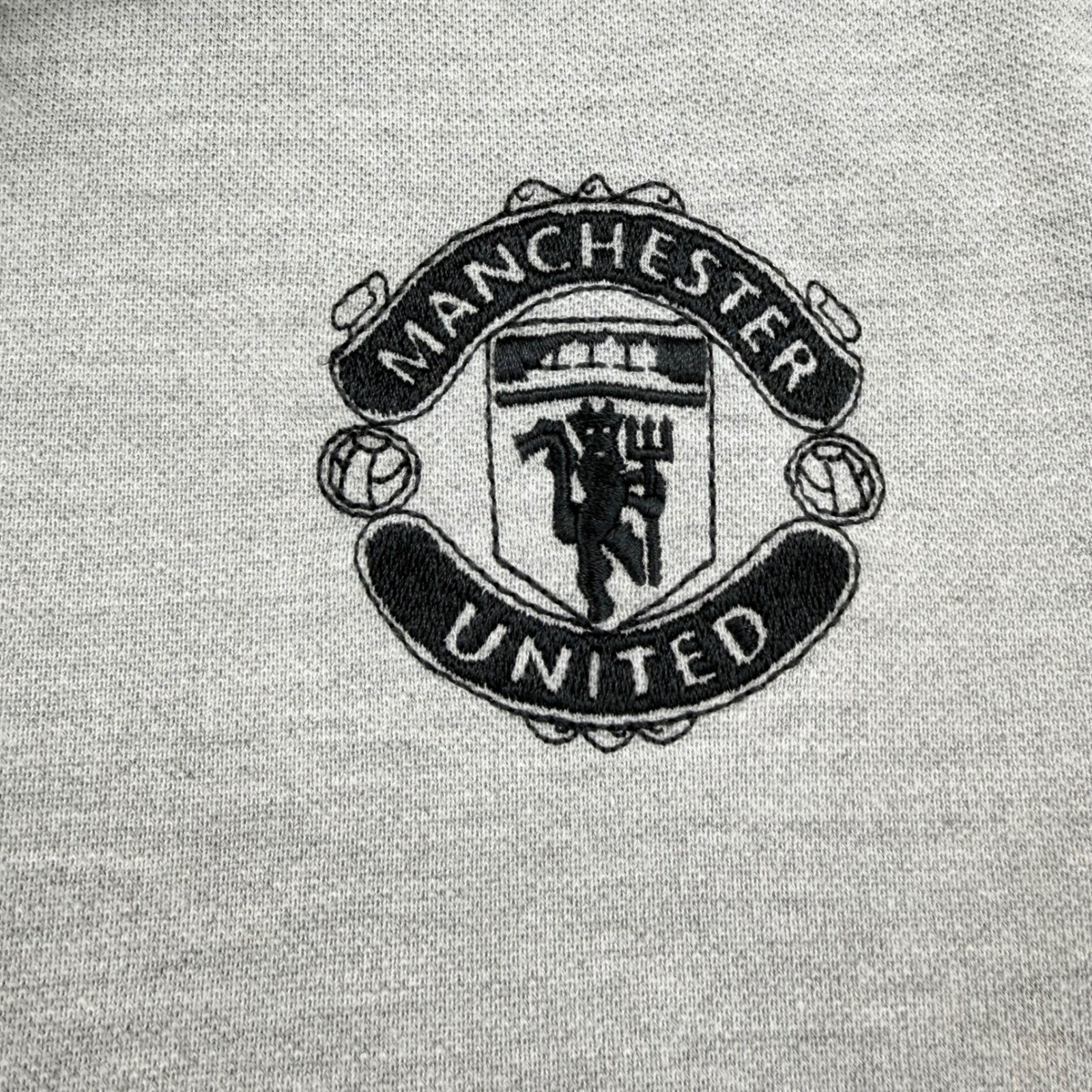Adidas Manchester United FB Soccer Polo Shirt Mens Large Grey 2015