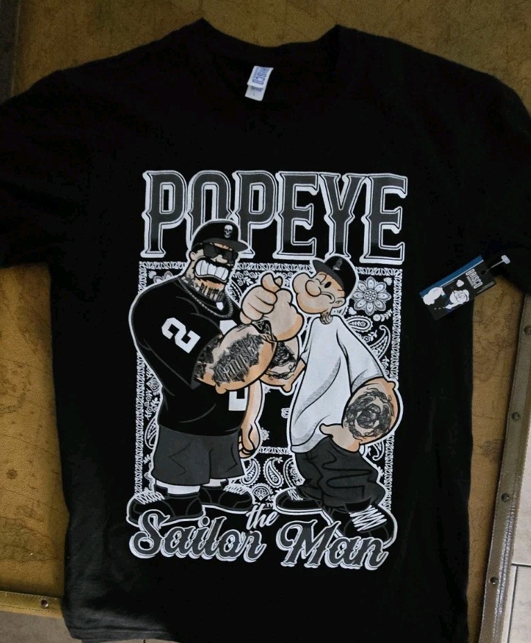 Brisco Brands Popeyes Bluto Men’s T-Shirt Size Large NWT Free Shipping