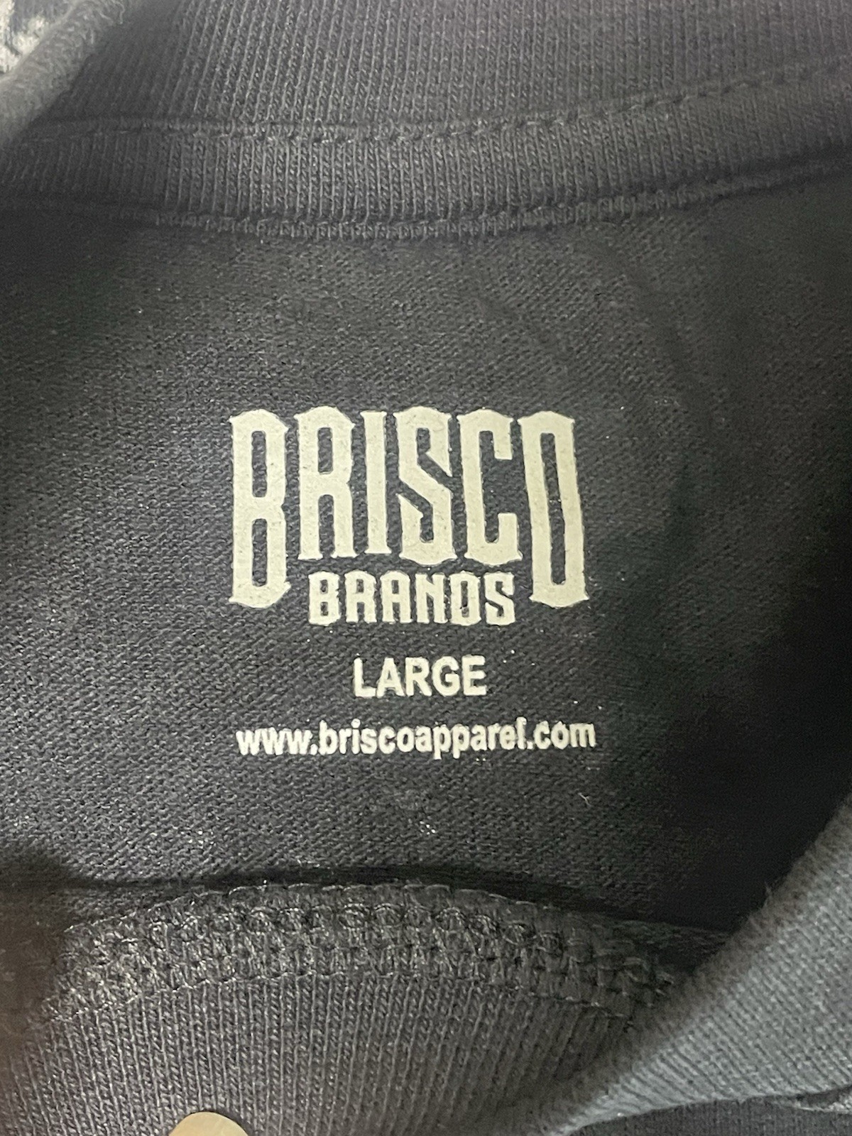 New Brisco Brands Black & White Brick-Effect Graphic size Large Tee