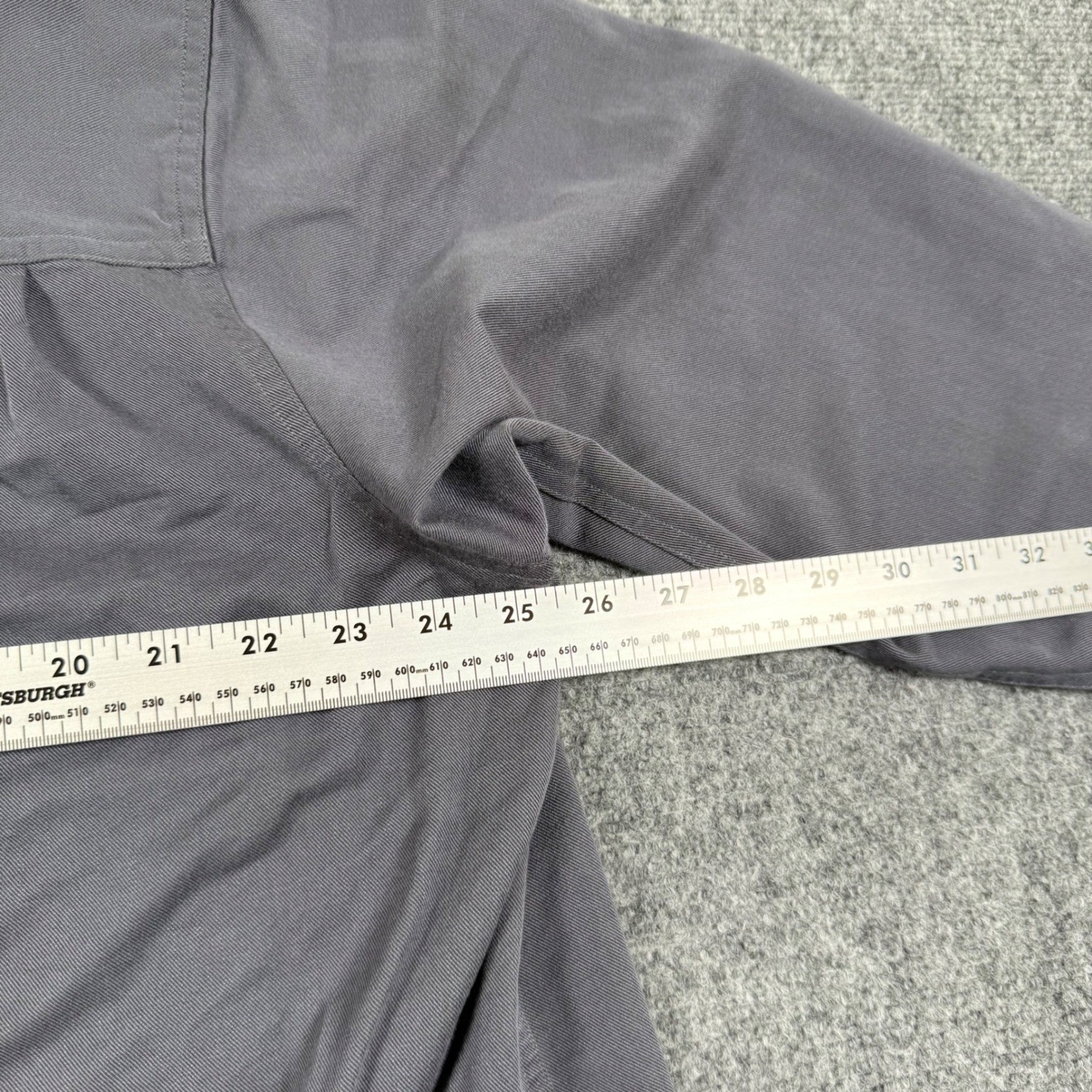 St Johns Bay Shirt 20W Gray Button Up Long Sleeve Cotton Blend Relaxed Women’s