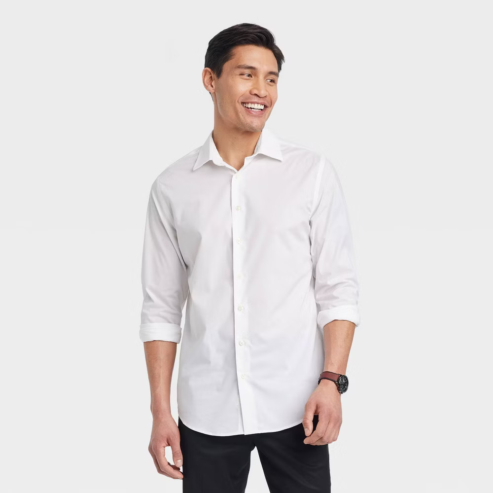 Goodfellow & Co Men’s Performance Button Down Dress Shirt Long Sleeve