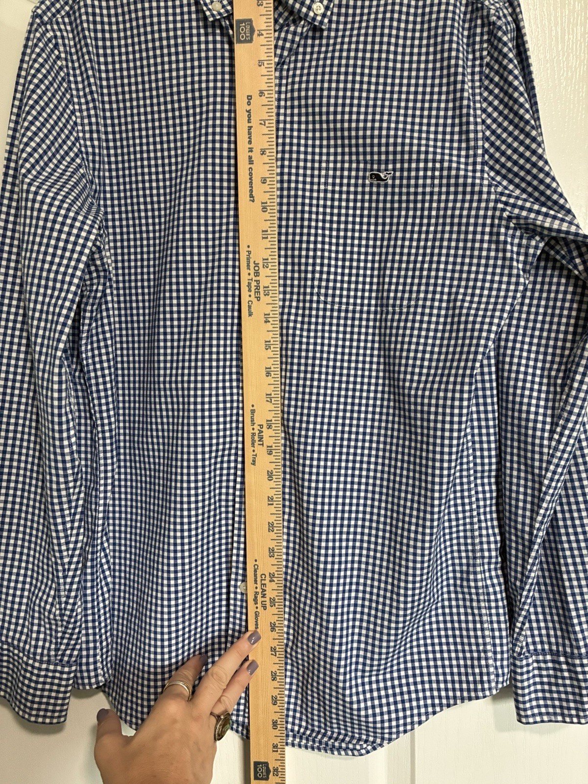 Vineyard Vines Men’s Classic Fit Tucker Shirt Blue & White Gingham Size M IT81