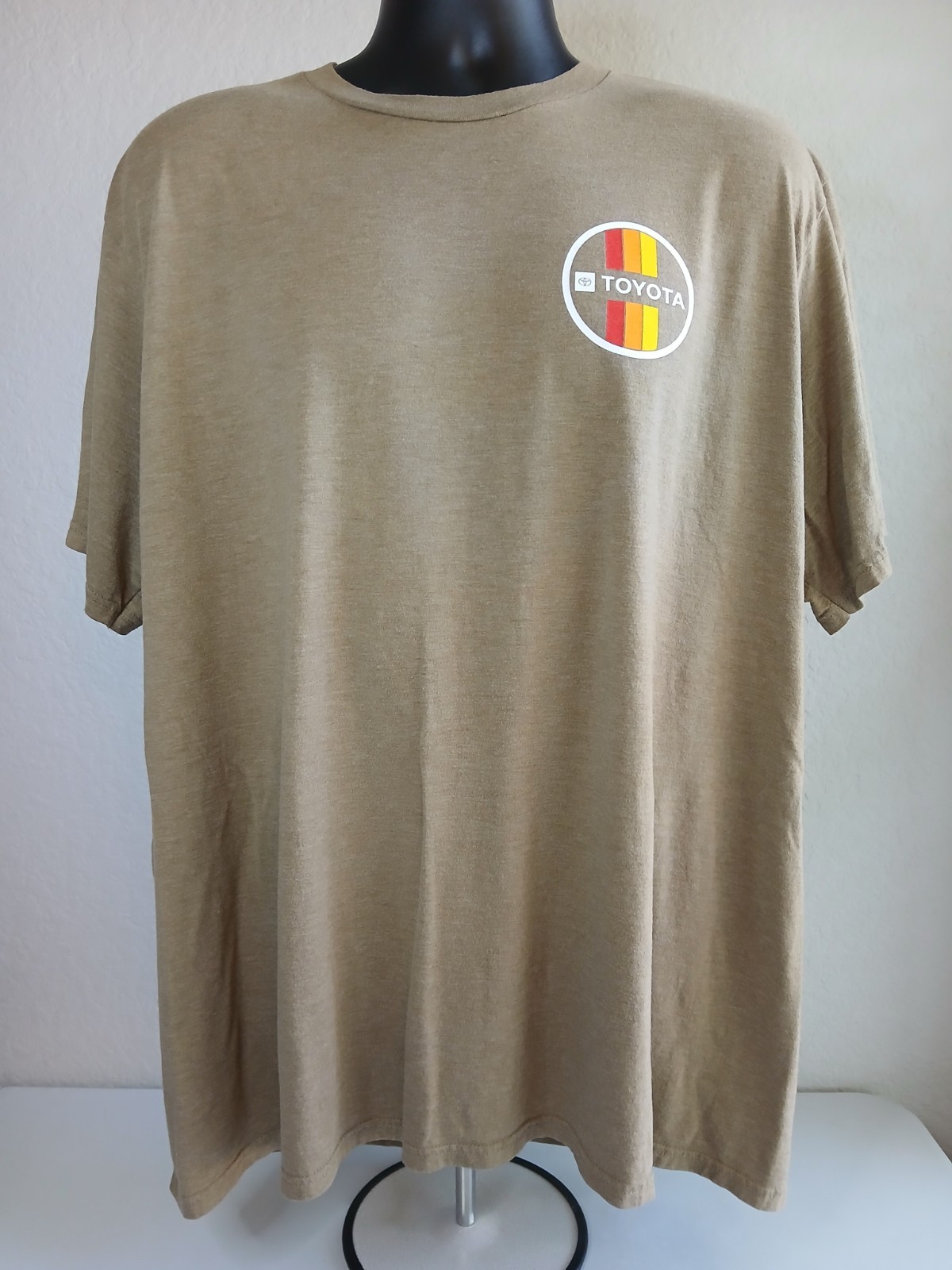TOYOTA RACING Khaki Tan Mens Double Sided Shirt 3XL Used