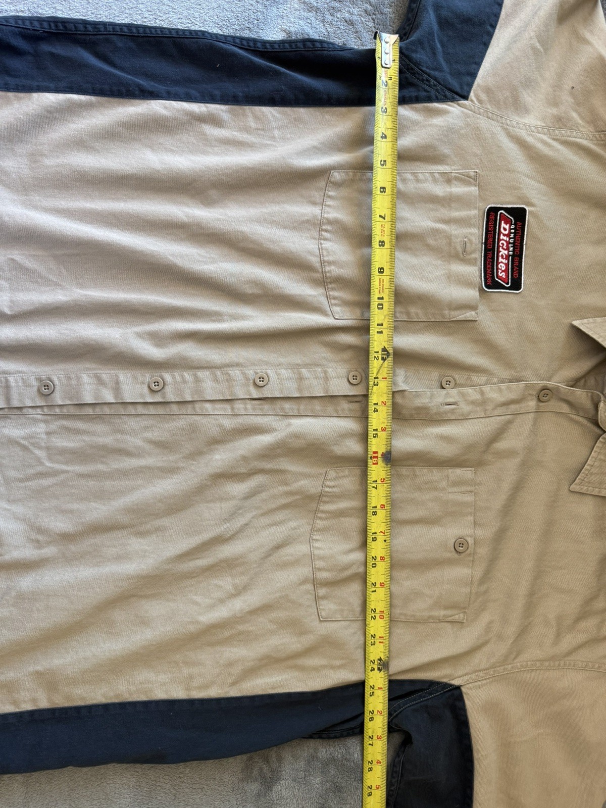 Vintage Dickies Men’s Size 2XL Two Tone Short Sleeve Button Up Shirt
