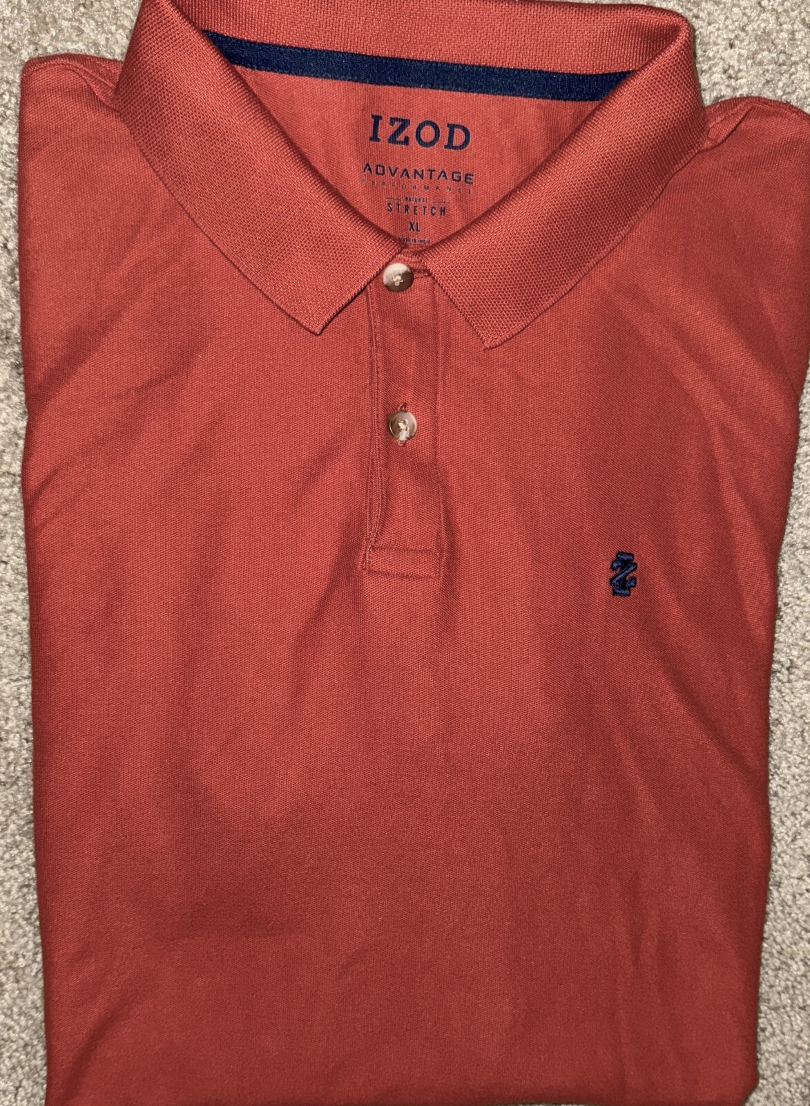Mens Izod Advantage Performance Natural Stretch Short Sleeve Polo Shirt XL