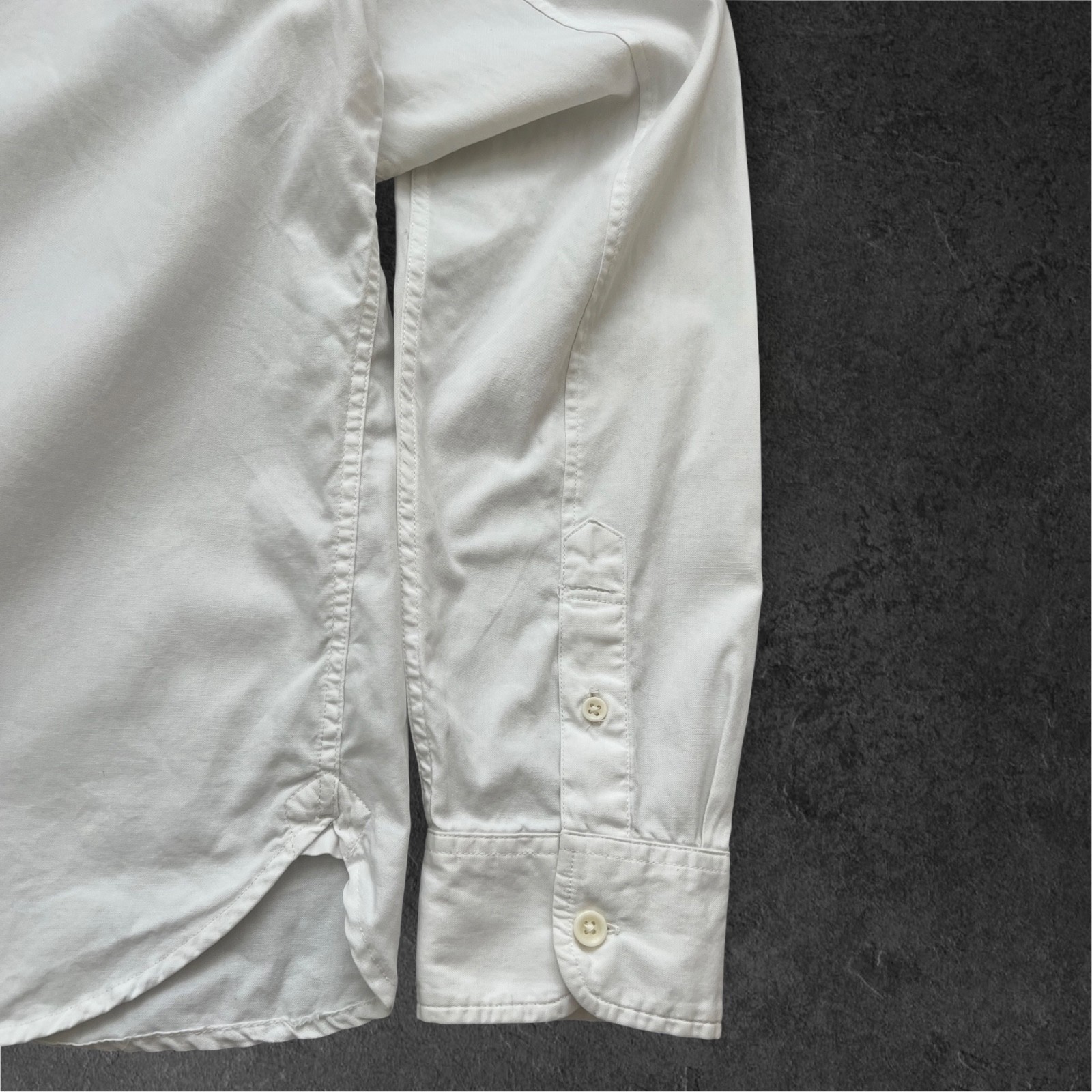 AllSaints Redondo LS Shirt White Slim Fit 100% Cotton Button Up Size M