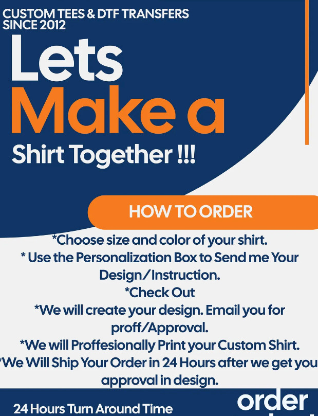 Personalized Custom T-Shirt Printing with your photo, text, logo, anything New