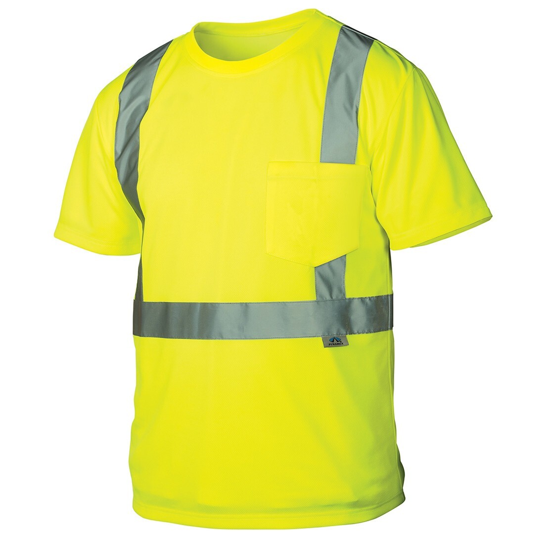 High Visibility ANSI Class 2 Hi Vis Lime Reflective Road Work Safety T Shirt