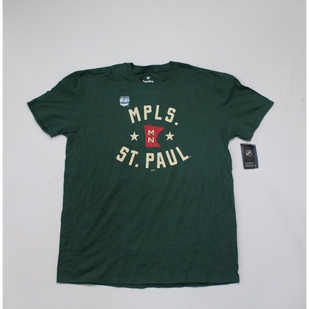 Minnesota Men Green Tee Shirt MPLS Winter Classic St Paul NHL NWT Size XL