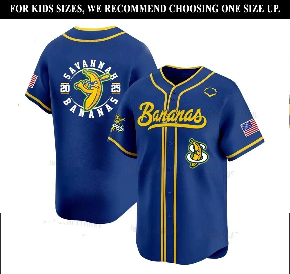 SVN Banana Baseball Jersey – Youth & Adult Sizes – Custom Graphic Shirt