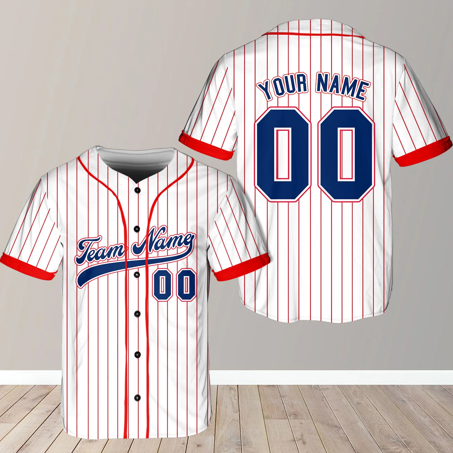 Personalized American Flag Baseball Jersey Custom USA Team Name Fan Apparel