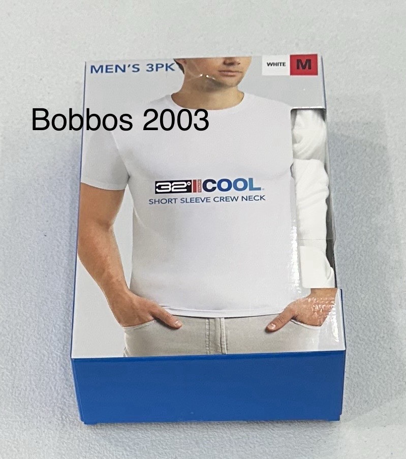 32 Degrees Cool Men’s 3 Pack Short Sleeve Crew Neck Shirt, White, Size M
