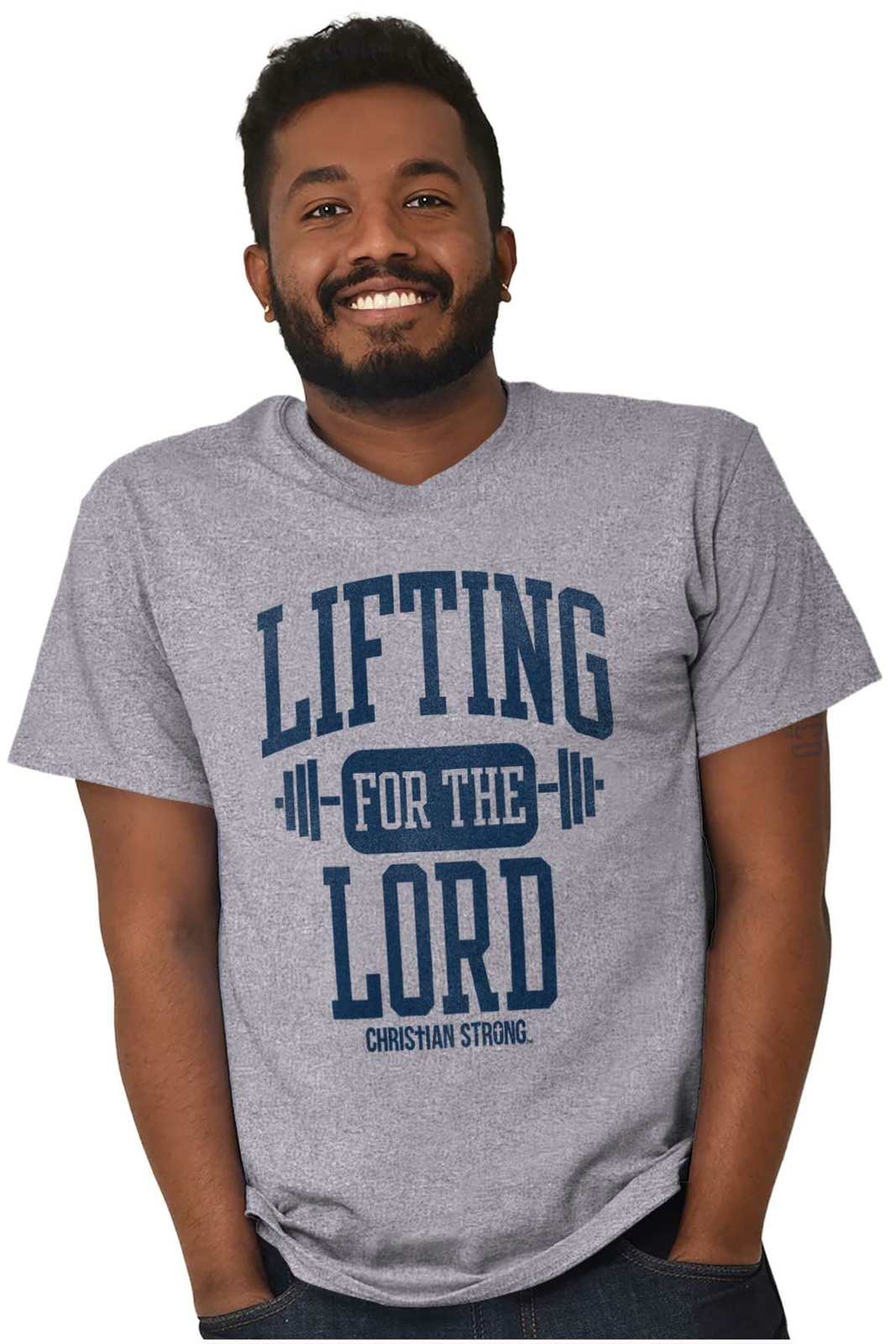 Blessed Christian Strong Gym Workout Fitness Womens or Mens Crewneck T Shirt Tee