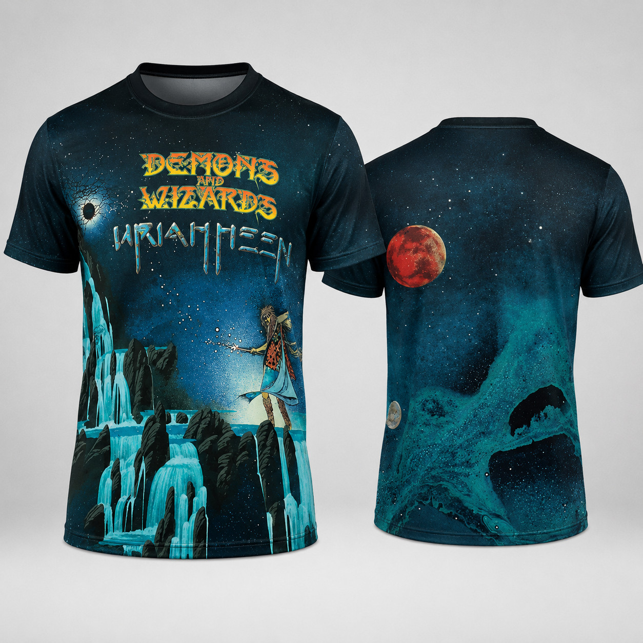 New Uriah Heep Demons And Wizards Album S-5XL Men AOP 3D Shirt VA932