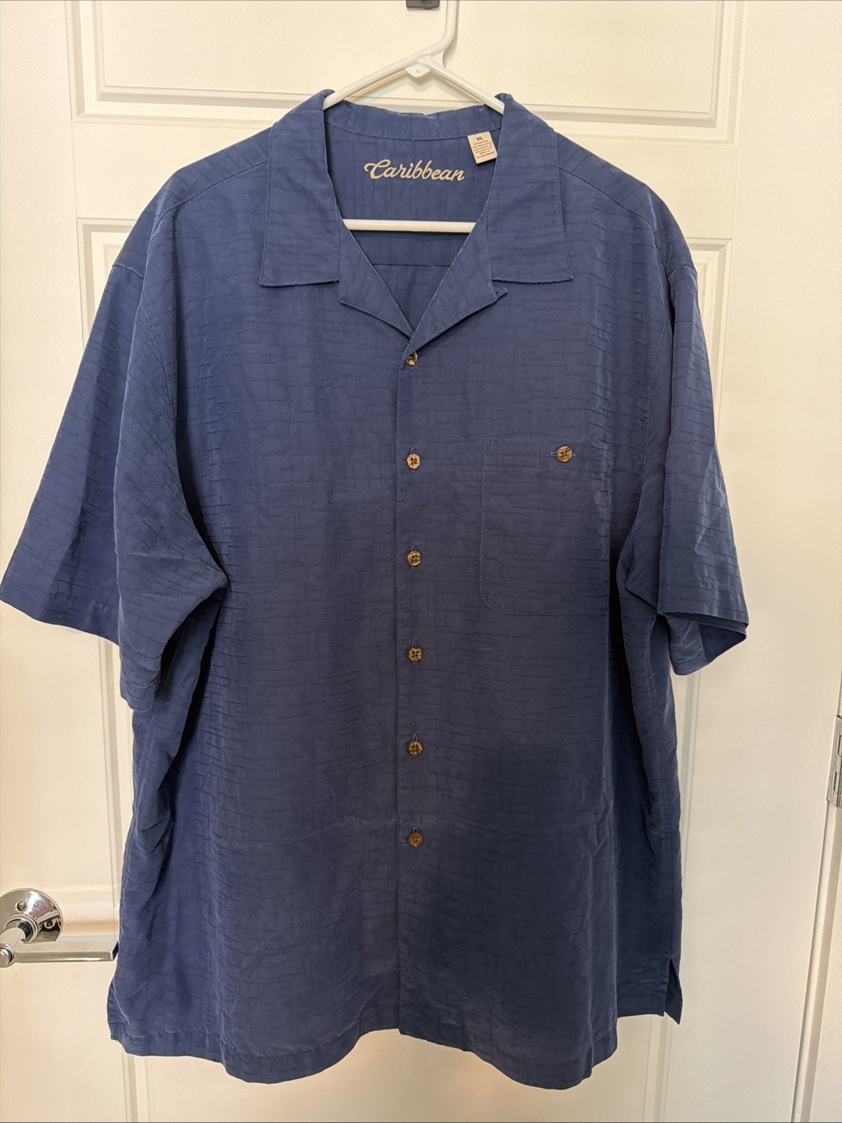 Men’s Caribbean Textured Blue Shirt and this Caribbean Poly Blend XL