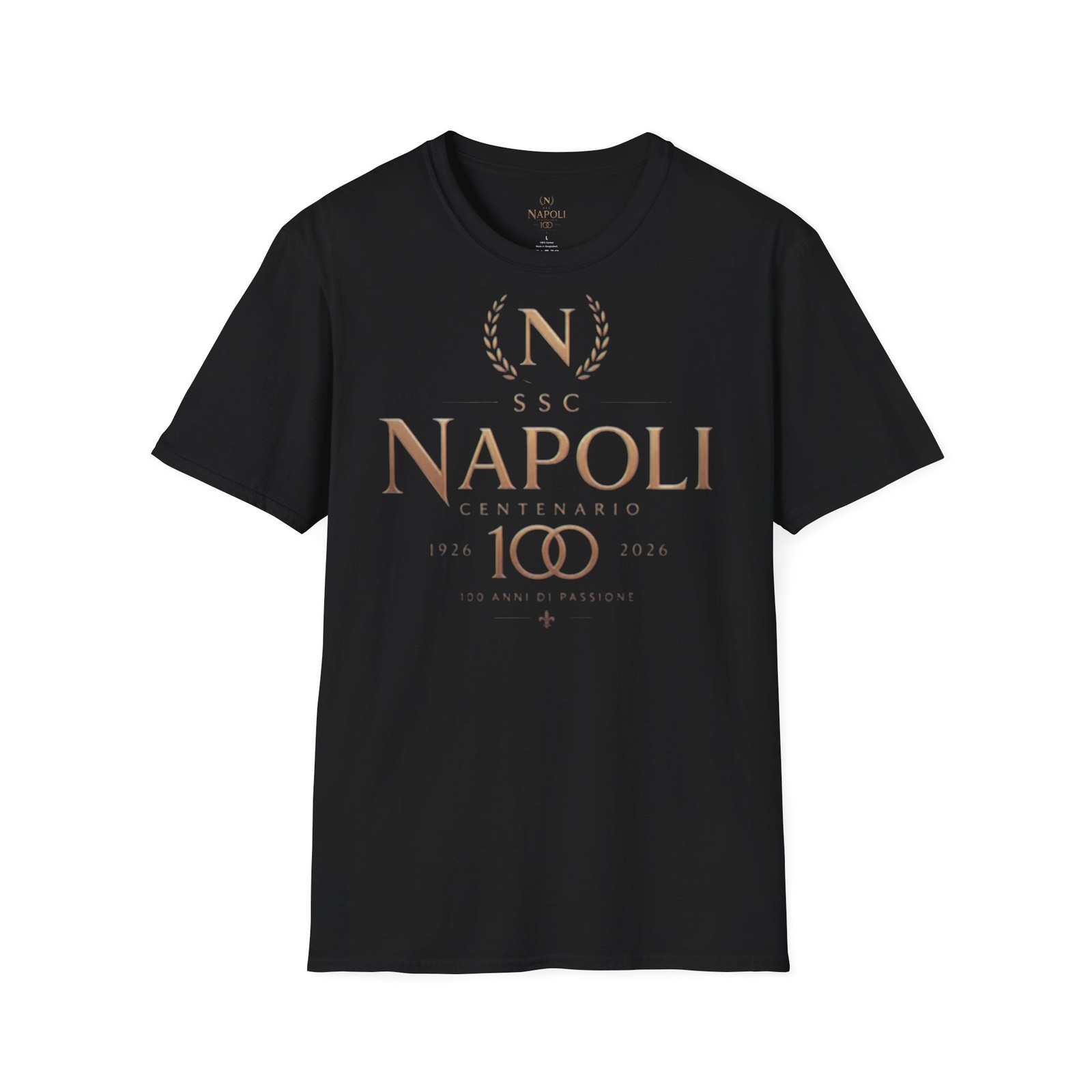 SSC Napoli Centenario Crest T-Shirt | Lion Shield Soccer Tee 100
