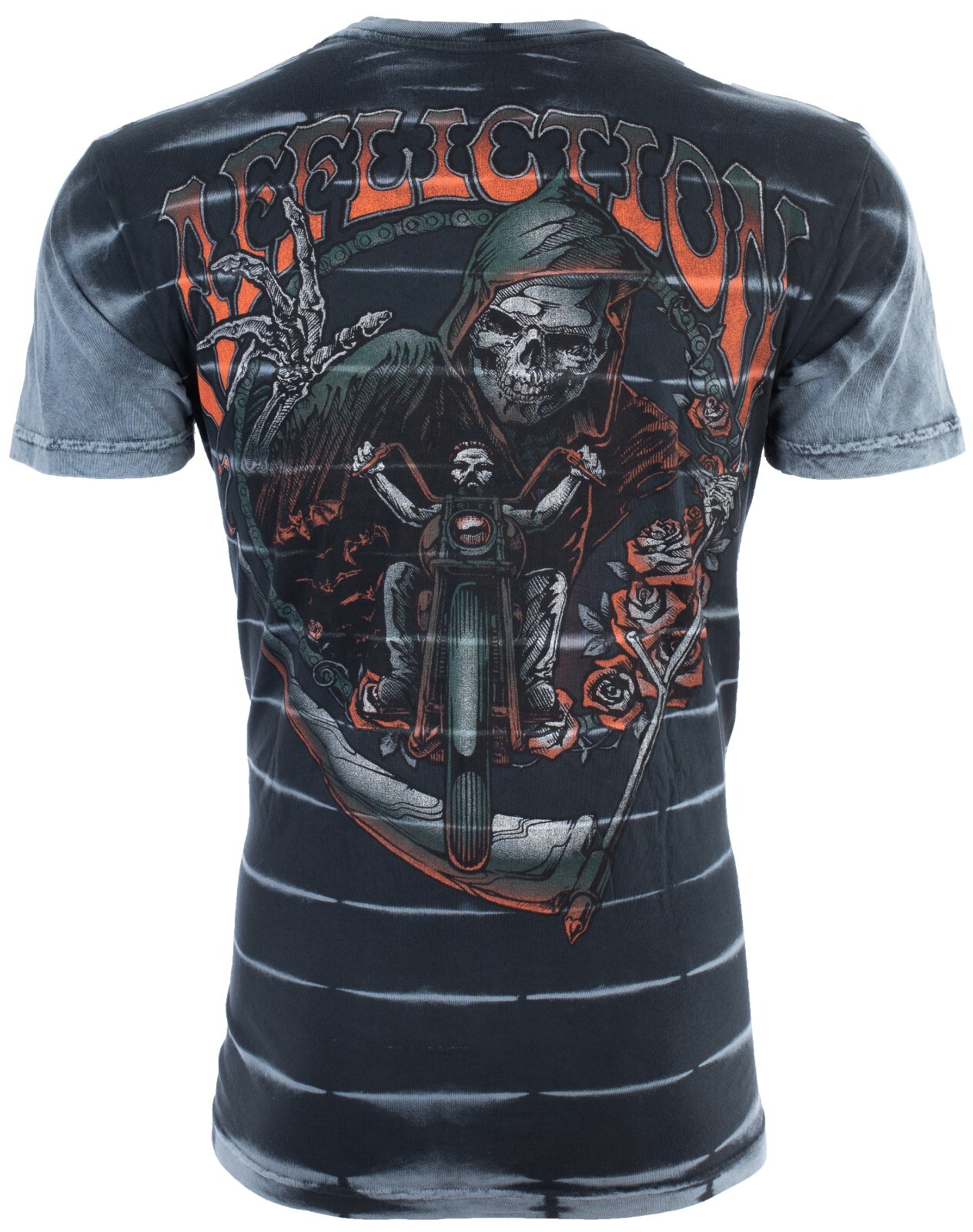 $58 AFFLICTION American Customs HELL RIDER Short Sleeve Slim Fit T-shirt NWT