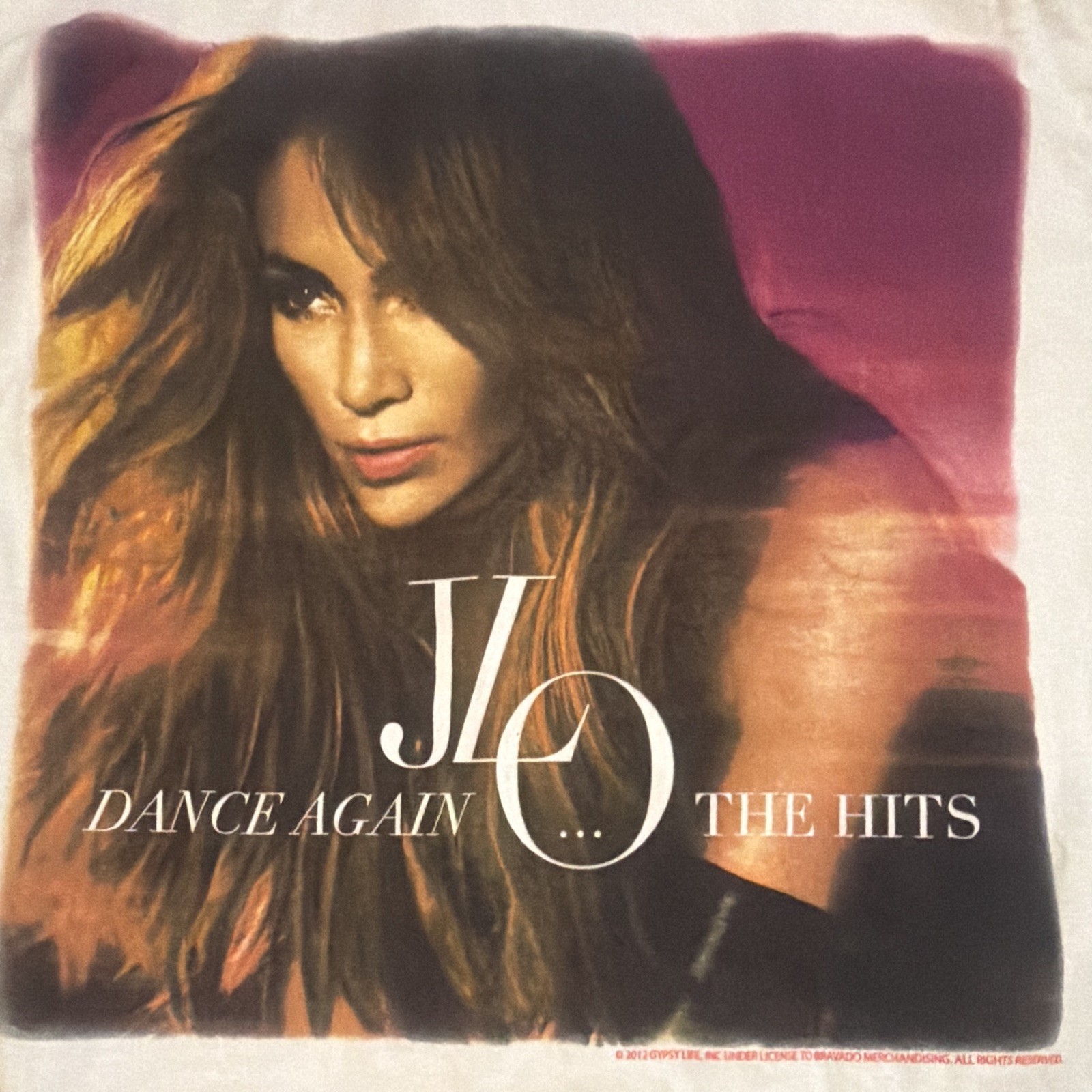 Vintage JLo Dance Again: The Hits 2012 Tour Double-Sided Tee shirt size S Y2k