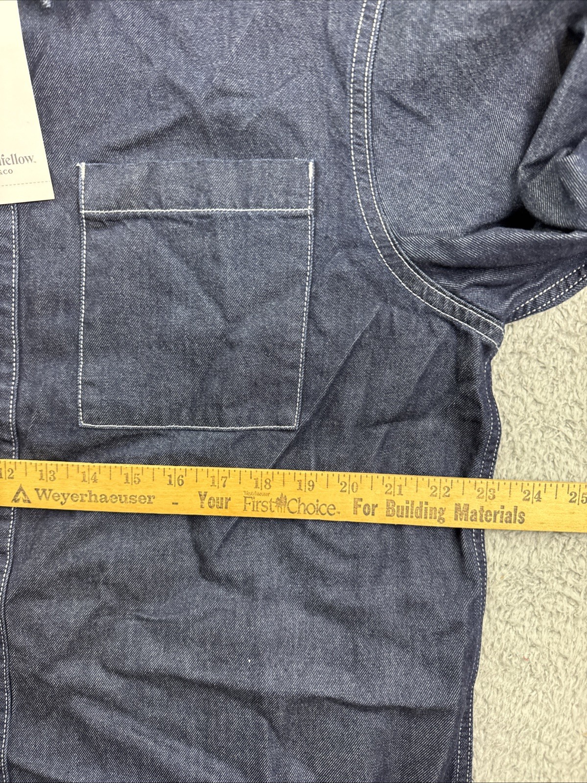 Goodfellow & Co. Mens Large Dark Wash Denim Overshirt Button Down