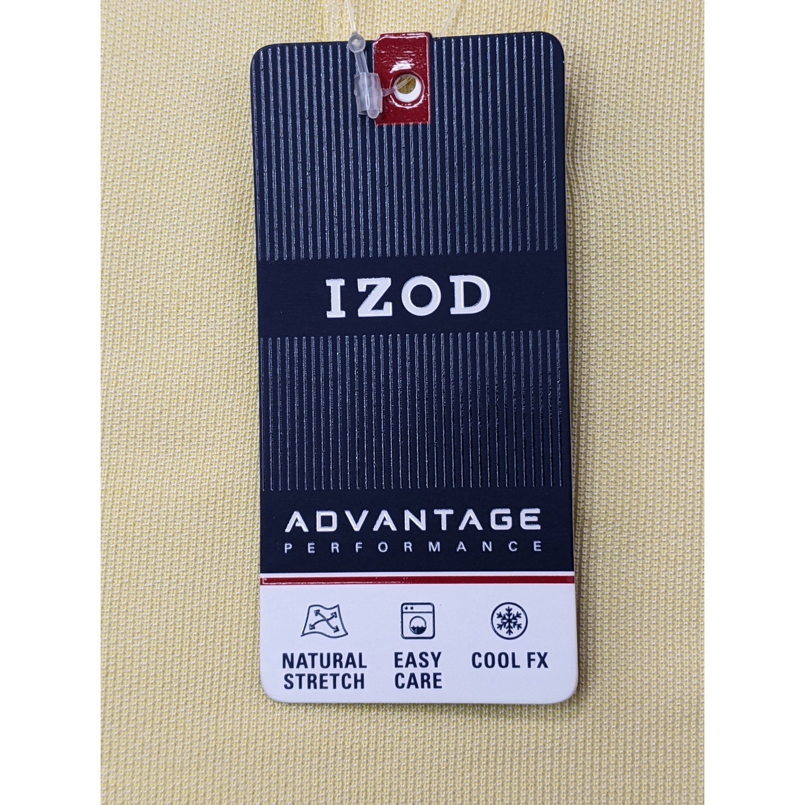 IZOD Advantage Performance Mens Large Natural Stretch Golf Polo Shirt Yellow