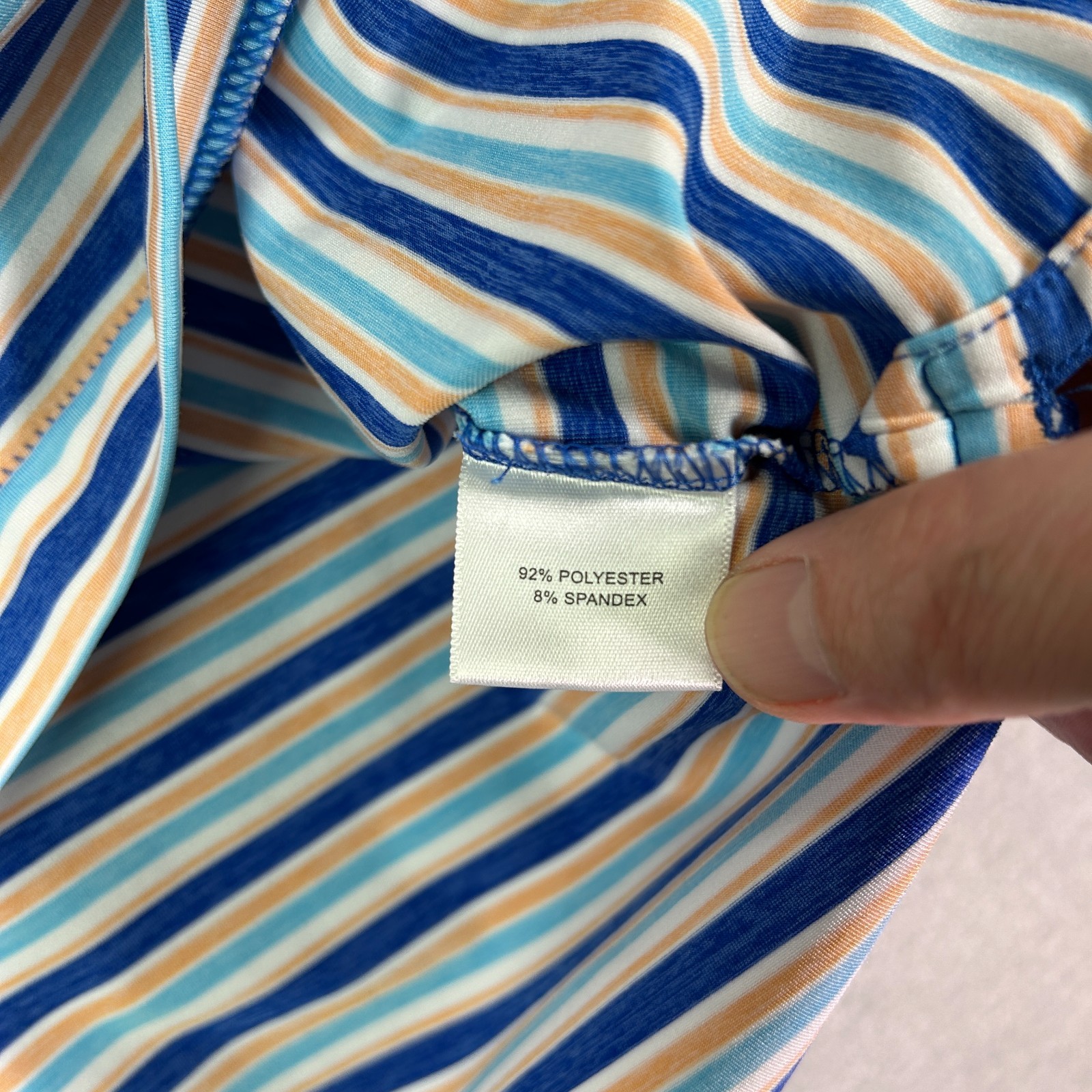 Peter Millar Men’s Shirt Large L Summer Comfort Golf Polo Striped Fly Fishing