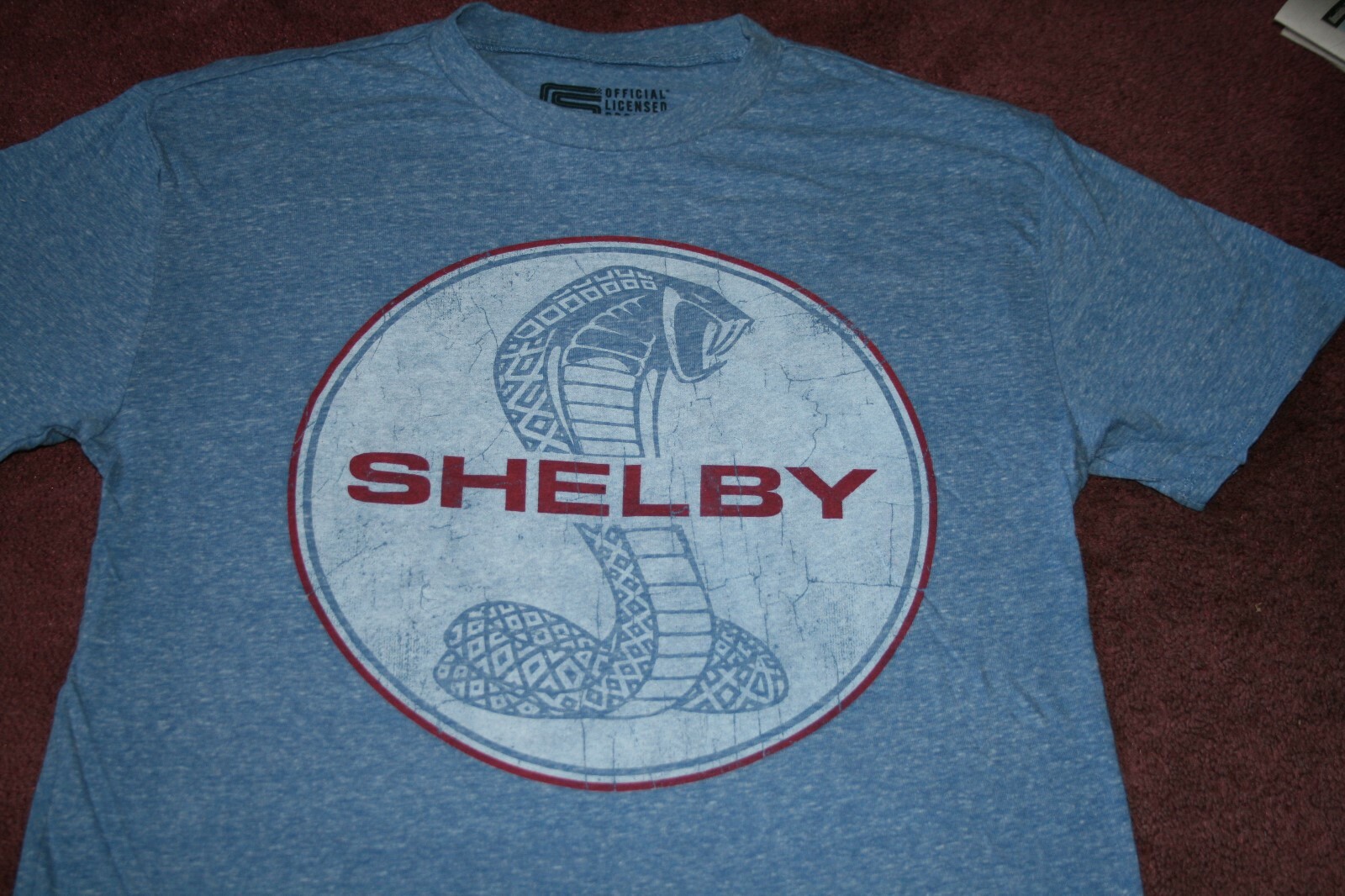 FORD LIGHT BLUE SHELBY CARS T SHIRT CARROLL SHELBY RACING M L XL XLL NEW