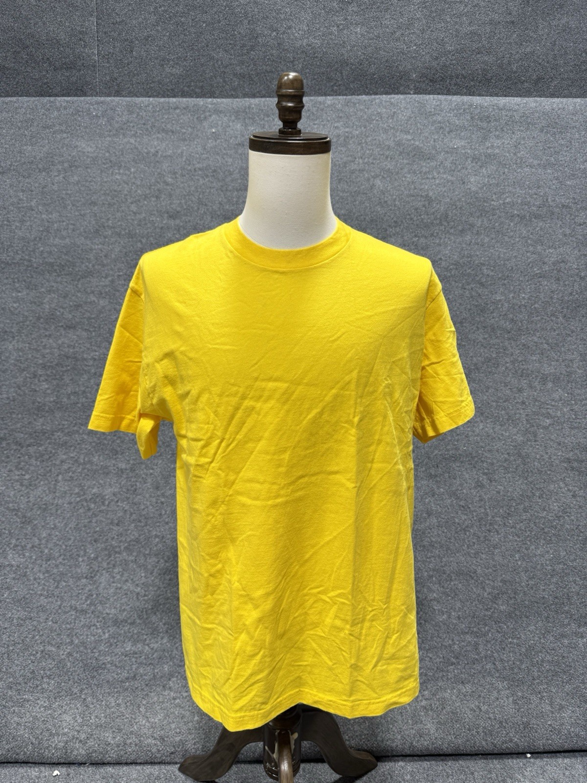 Alstyle Apparel Yellow Blank T-Shirt Adult Large 100% Cotton USA Made Tee