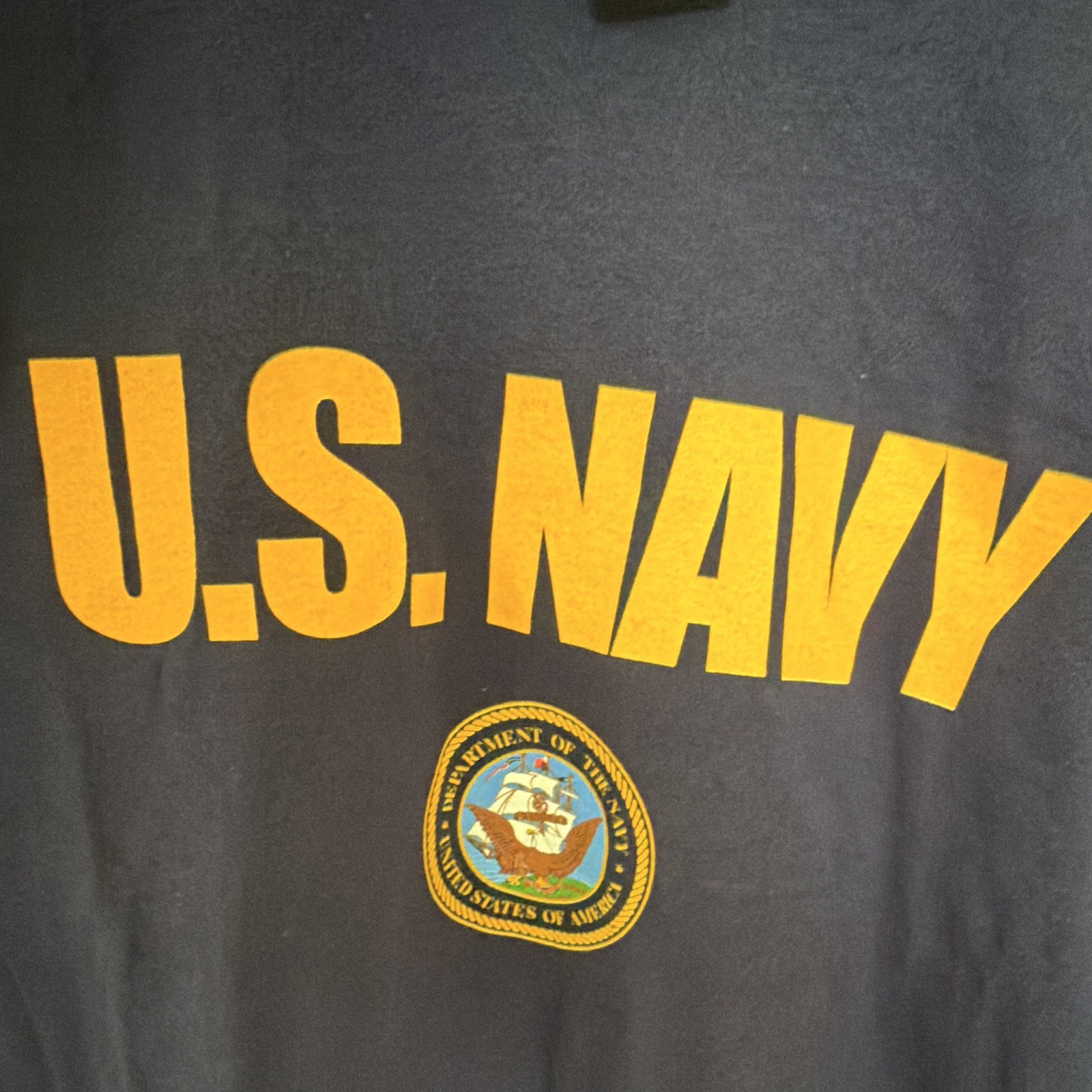 Delta Pro Weight U.S. Navy Navy Graphic Print Crew Neck Preshrunk T-Shirt XL