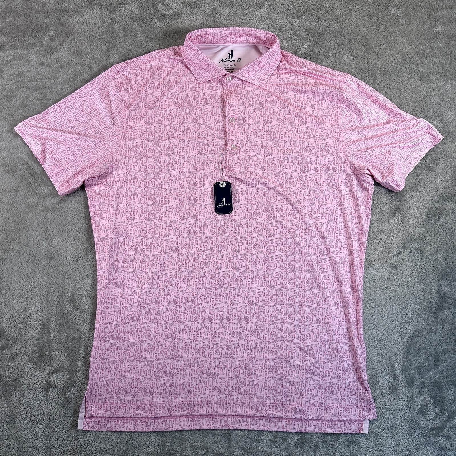 Johnnie-O Men’s Medium Color LOLLIPOP Performance Golf Polo Shirt Stretch