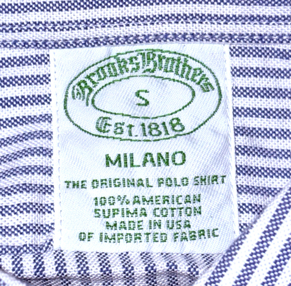 Brooks Brothers Shirt Men’s 14.5 X 32 Blue Stripe Milano Shirt-With pocket