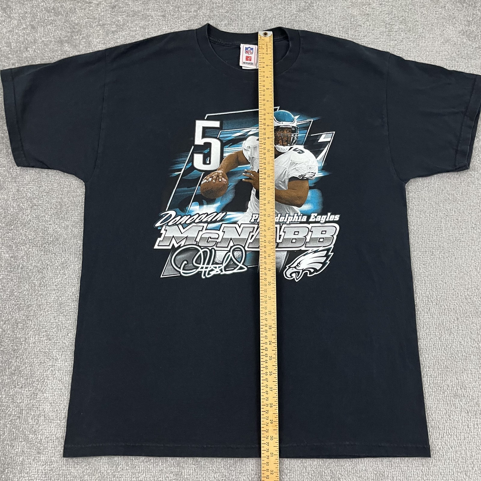 Philadelphia Eagles Donovan McNabb Graphic T-Shirt Men XL Black NFL Football Y2K