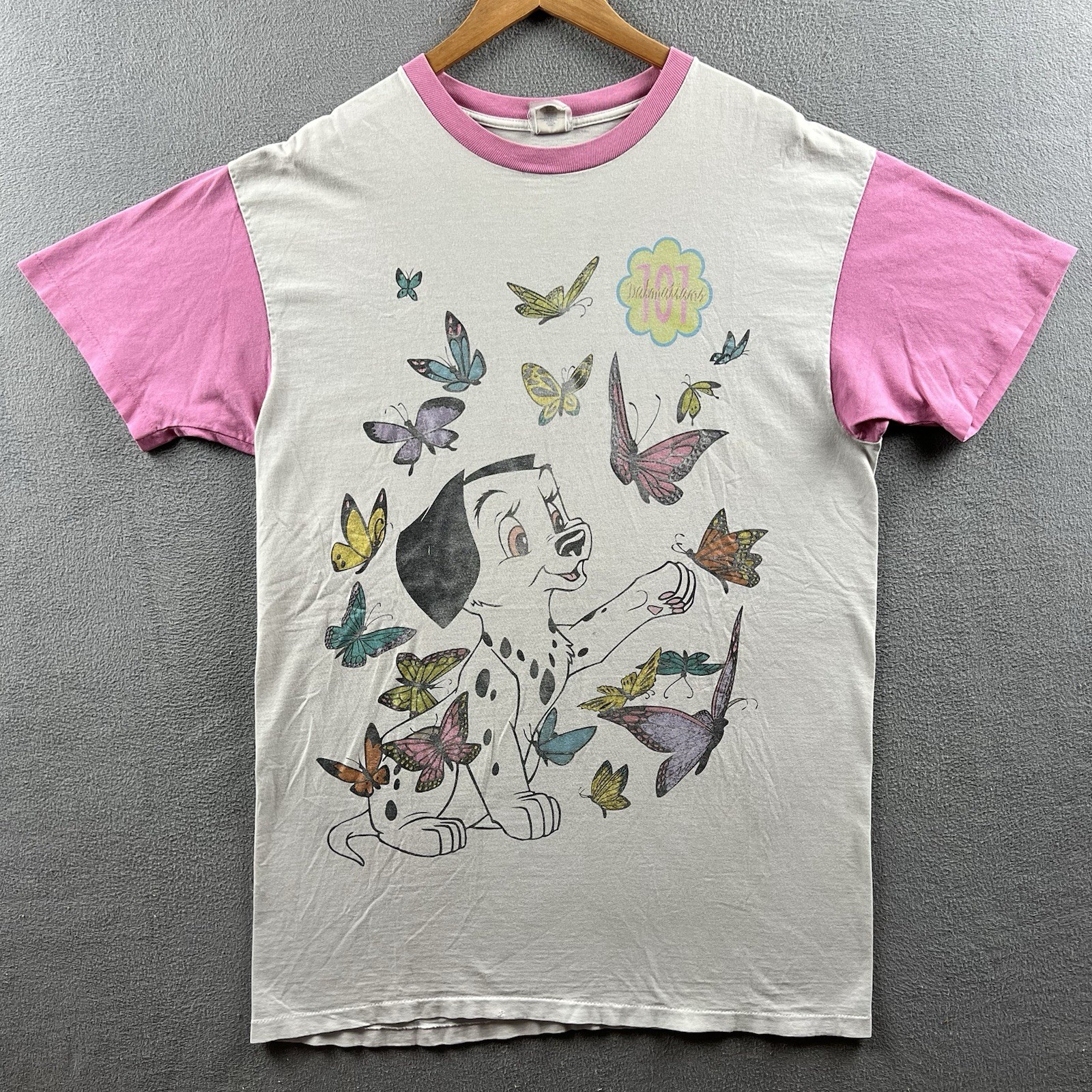 Vintage 101 Dalmatians Disney Pajama Shirt Dress Adult Butterfly Single Stitch