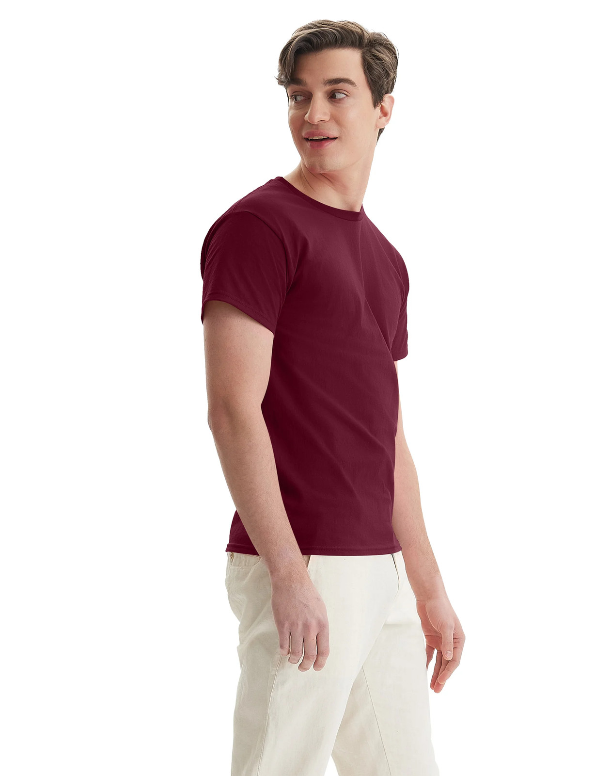 Hanes Men Crew neck T-Shirt 4-Pack ComfortSoft 100% Cotton Heavyweight Tee Plain