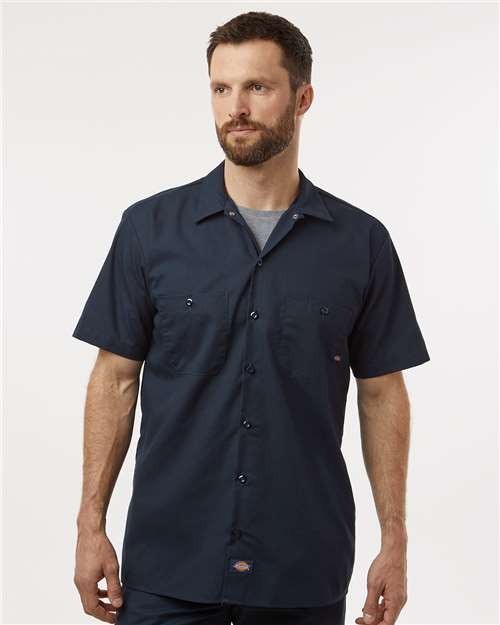 Dickies Men’s Industrial Short Sleeve Work Shirt sizes small-5xl