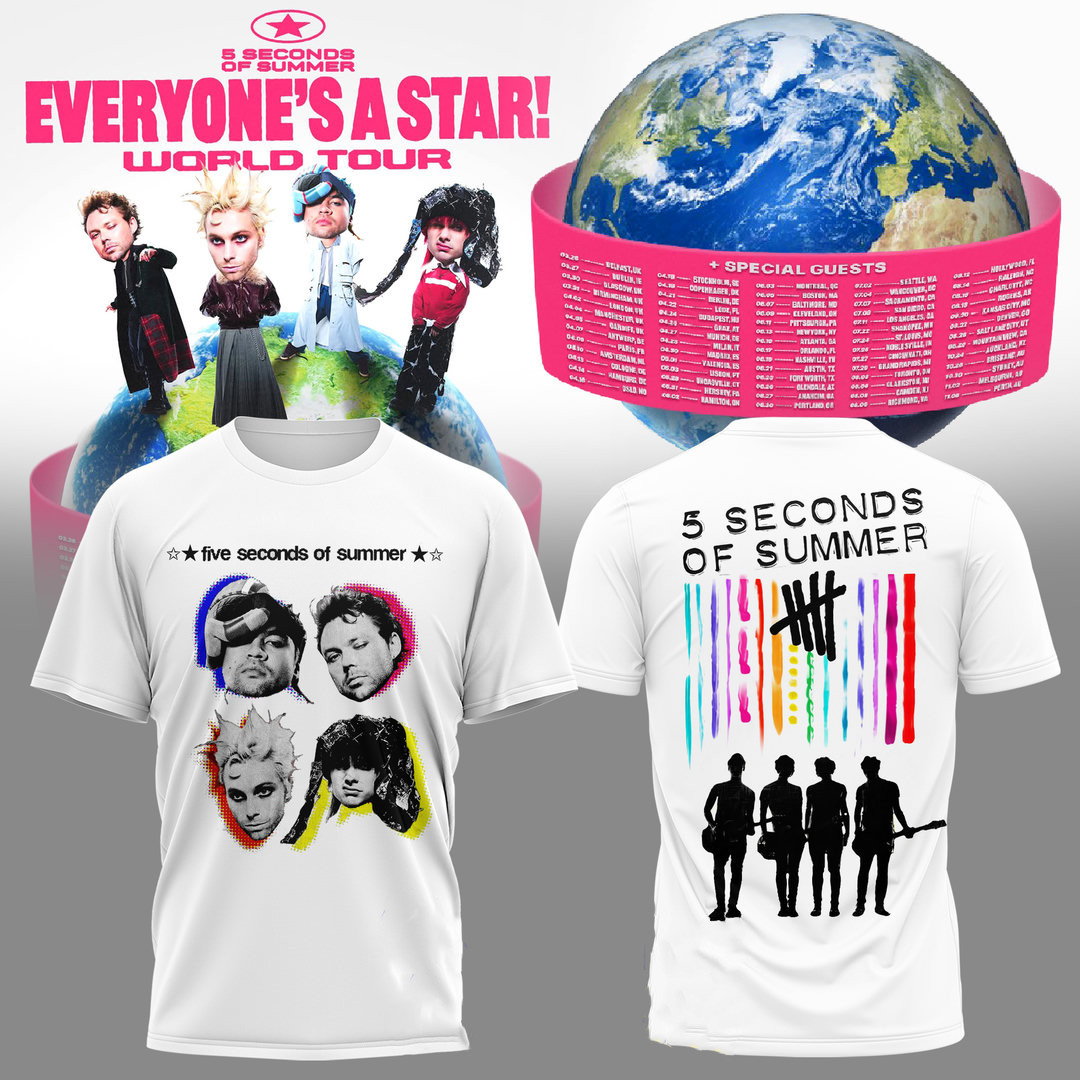 5 Seconds of Summer Everyone’s a Star Tour 3D All Over Print S-6XL Shirt BK121