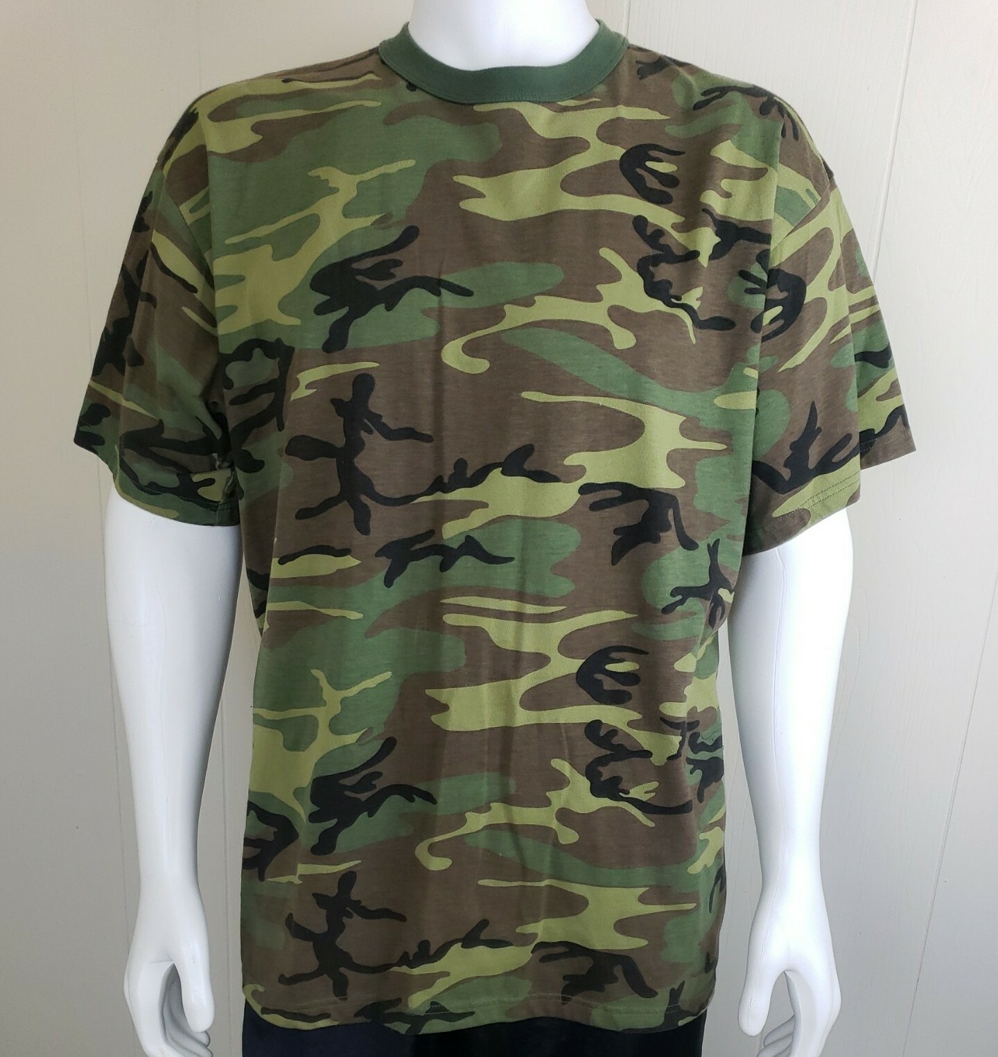 Rothco Camouflage T Shirt Mens 2XL Short Sleeve Crewneck Ringer Army Military