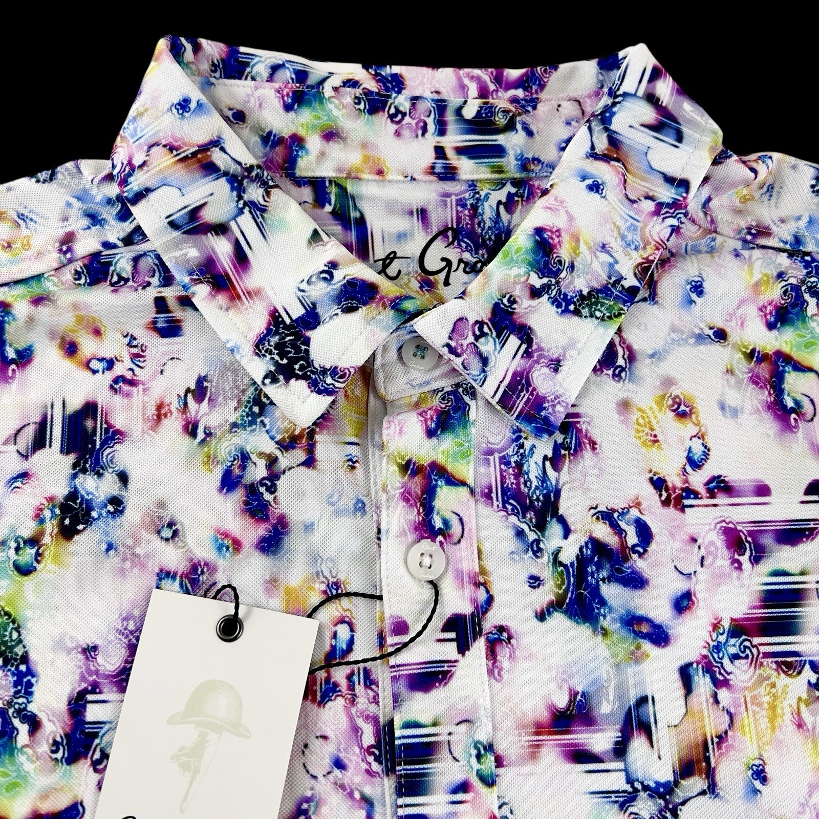 Robert Graham Performance Stretch Geometric Paisley Short Sleeve Shirt XL
