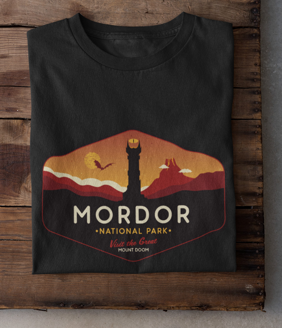 Mordor T-Shirt, Lord of the Rings Shirt, LOTR Shirt, Mordor National Park Shirt