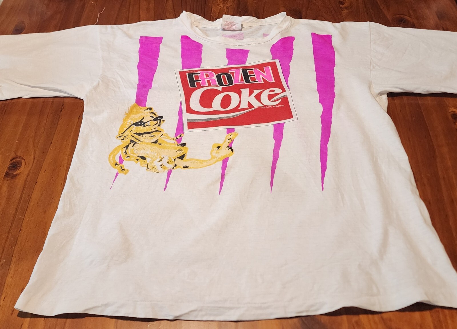 Vintage Coca Cola Tee XL Frozen Coke 80s 90s Made In Australia Soft Drinks Rare