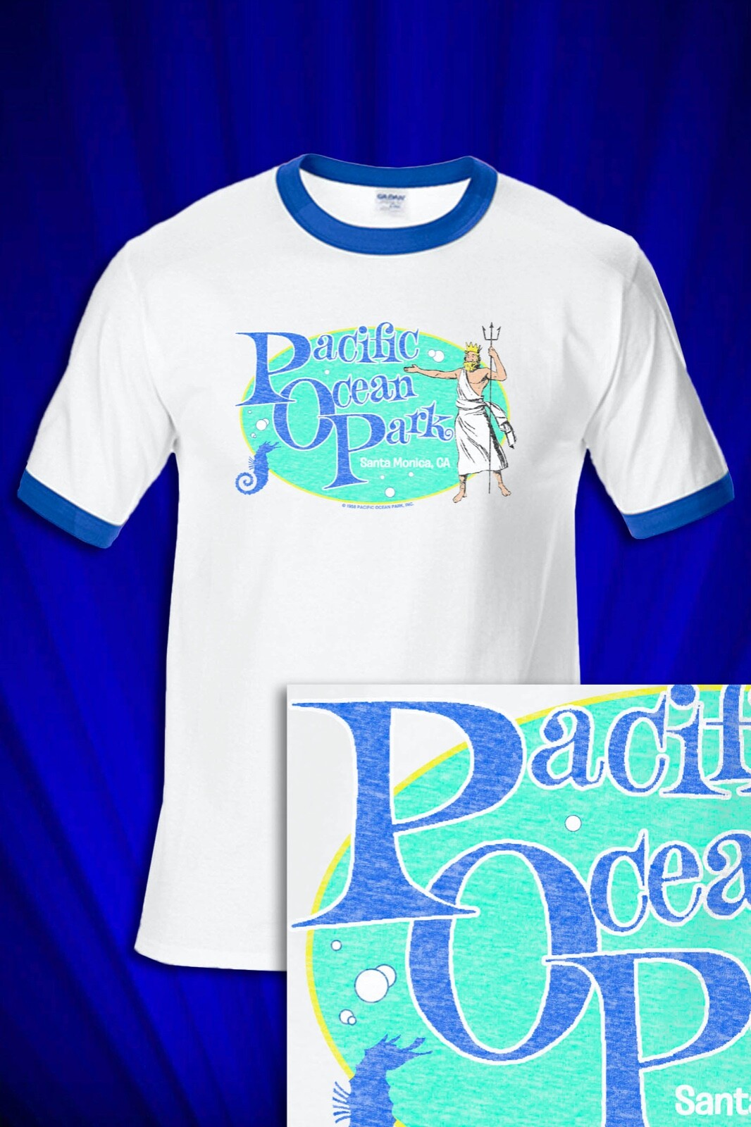 Pacific Ocean Amusement Park Santa Monica 1950s T-Shirt FREE S&H USA