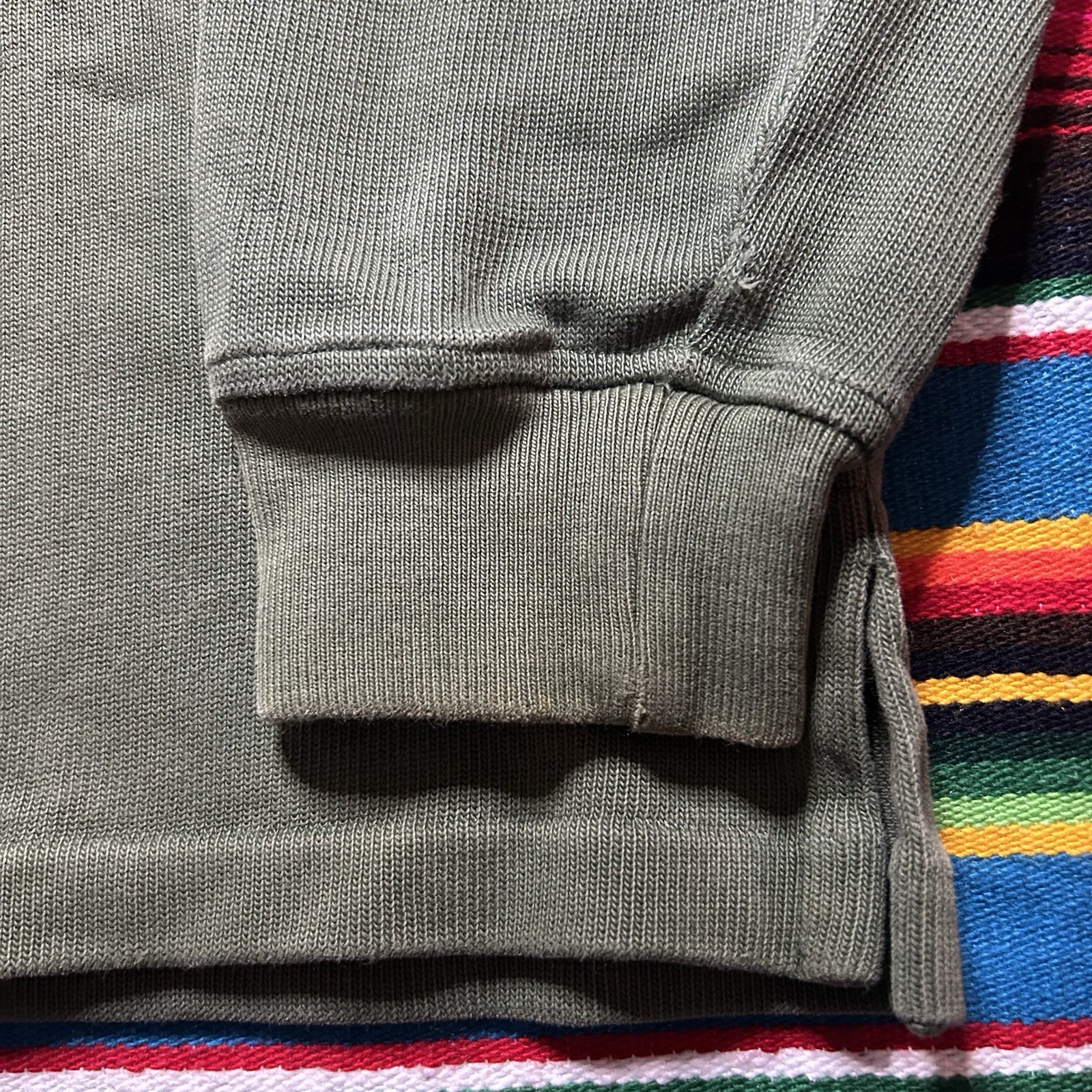 Polo Ralph Lauren 1/2 Zip Rugby Shirt Large Corduroy Collar Long Sleeve Pockets