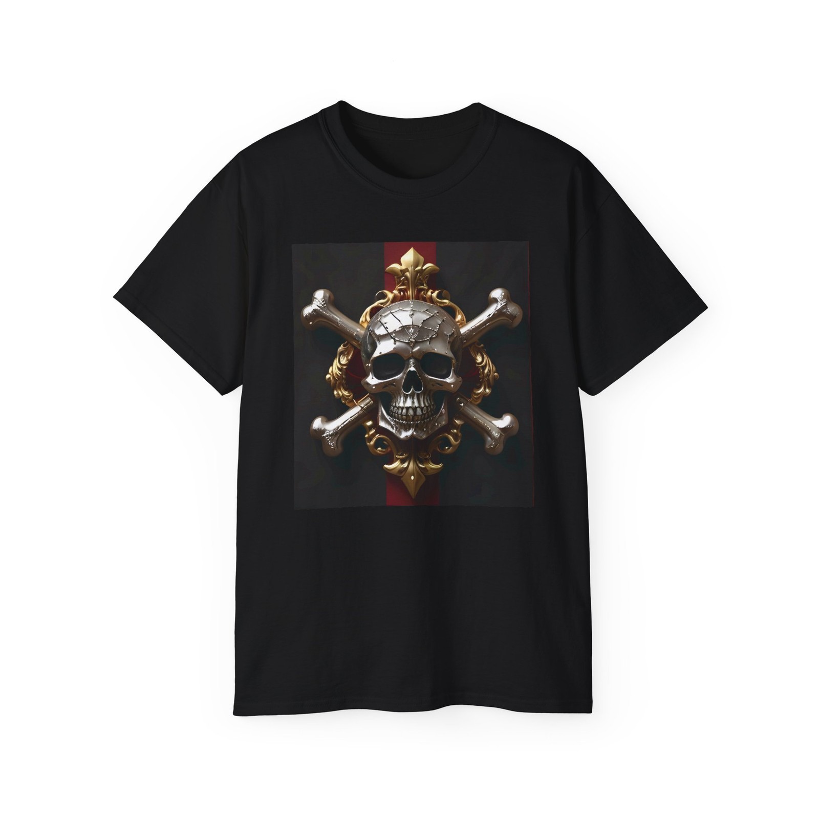 Silver Gold Pirate Shield Vintage New Ultra Cotton T Shirt Tee S M L XL 2XL 3XL
