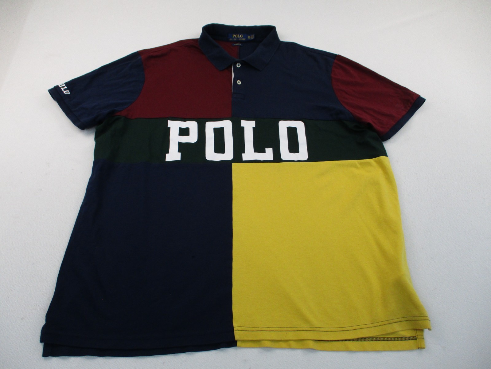 Polo Ralph Lauren Polo Shirt Men’s Size 2XL Colorblock Short Sleeve Classic Fit