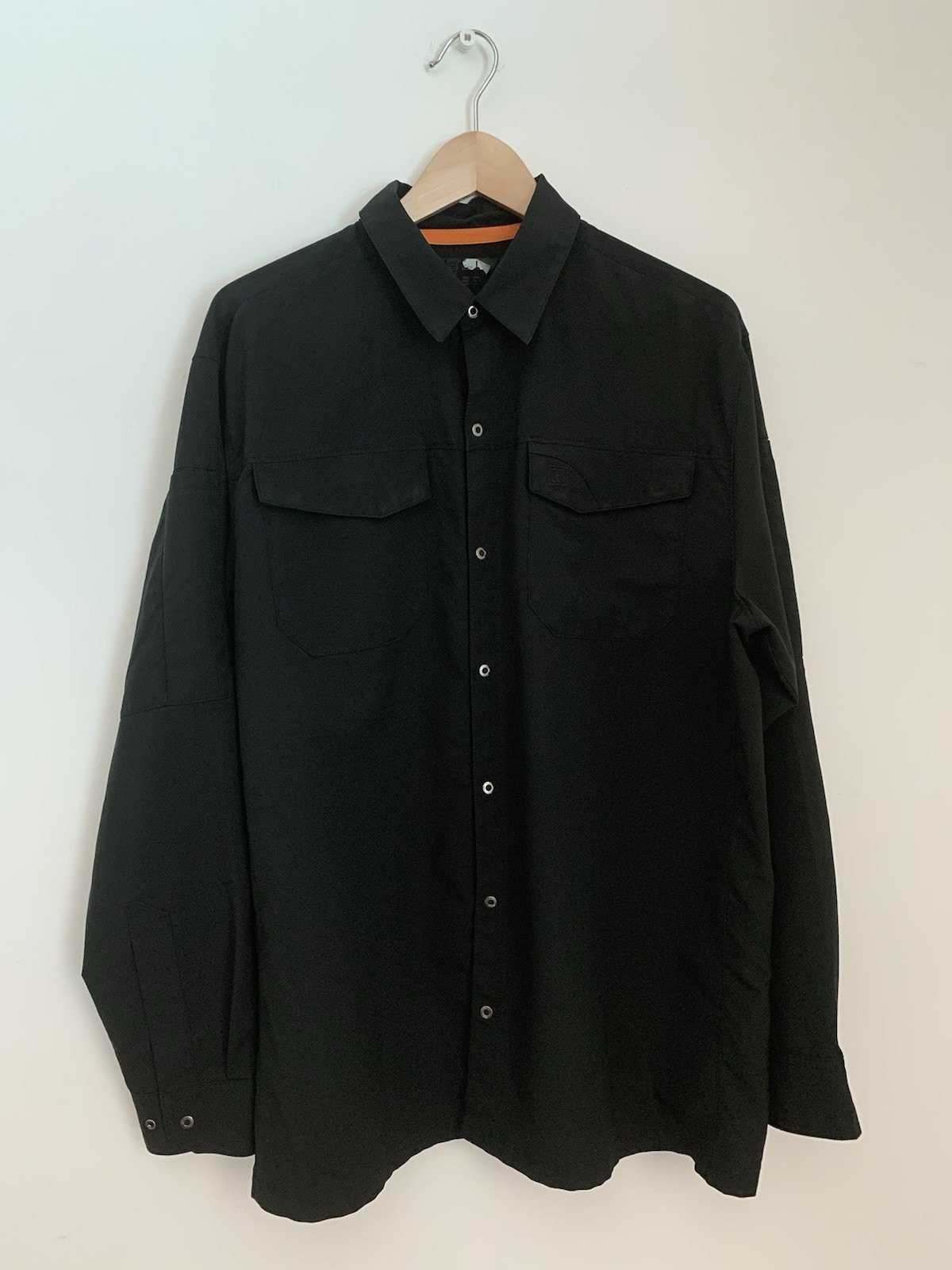 5.11 Tactical Freedom Flex Long Sleeve Shirt Sz L Black Men Utility Wicking Snap