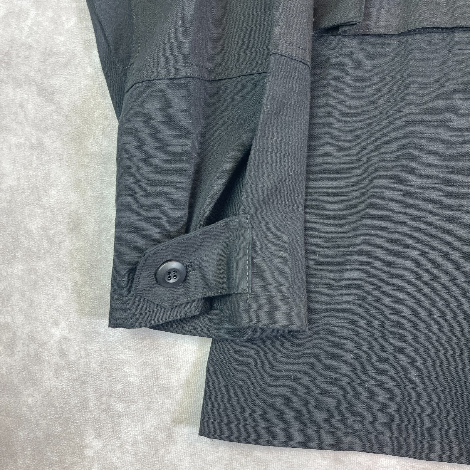 VTG Camco Shirt Mens Small Black Button Up Long Sleeve Utility Tactical USA 90s