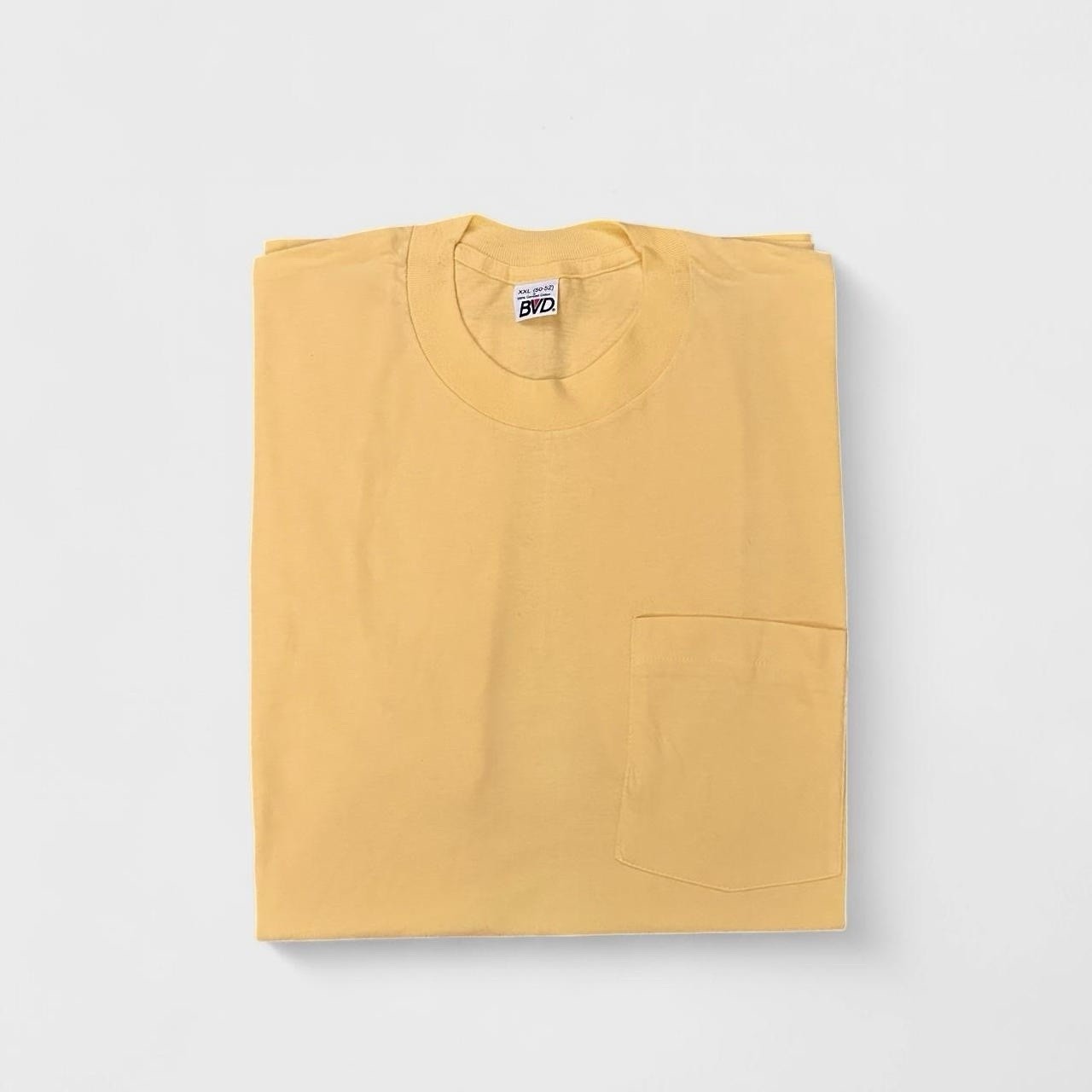MADE IN USA 🇺🇸 DEADSTOCK BVD 100% Combed Cotton Single Stitch Pocket Tshirt…