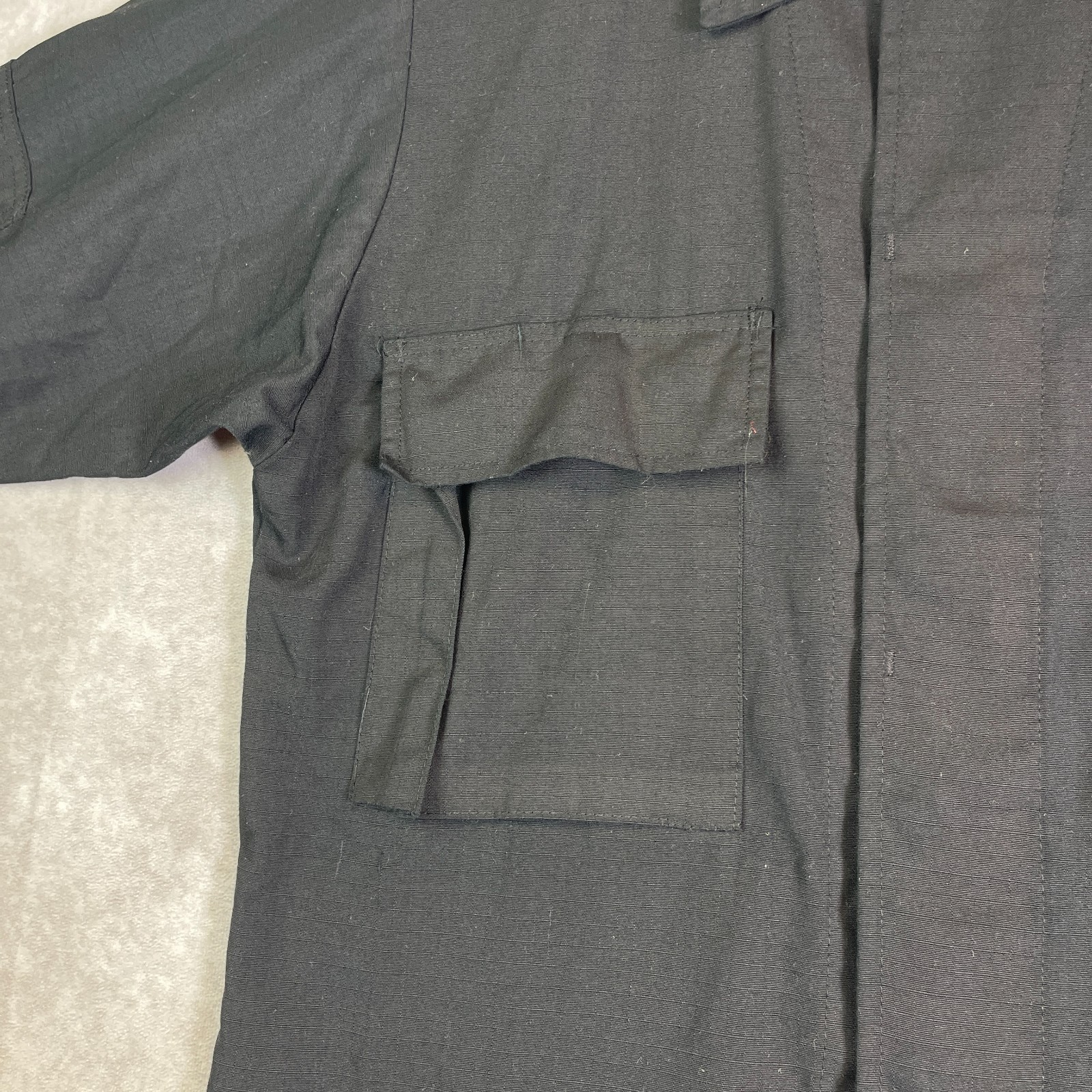 VTG Camco Shirt Mens Small Black Button Up Long Sleeve Utility Tactical USA 90s
