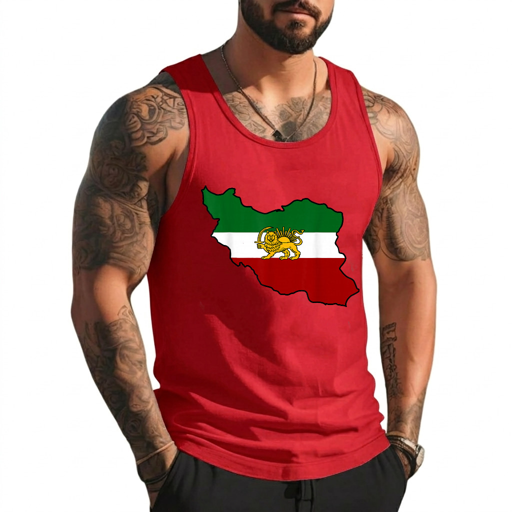 Iran Flag with Lion and Sun Shirt, Iranian Roots Freedom Women Men Tank Top